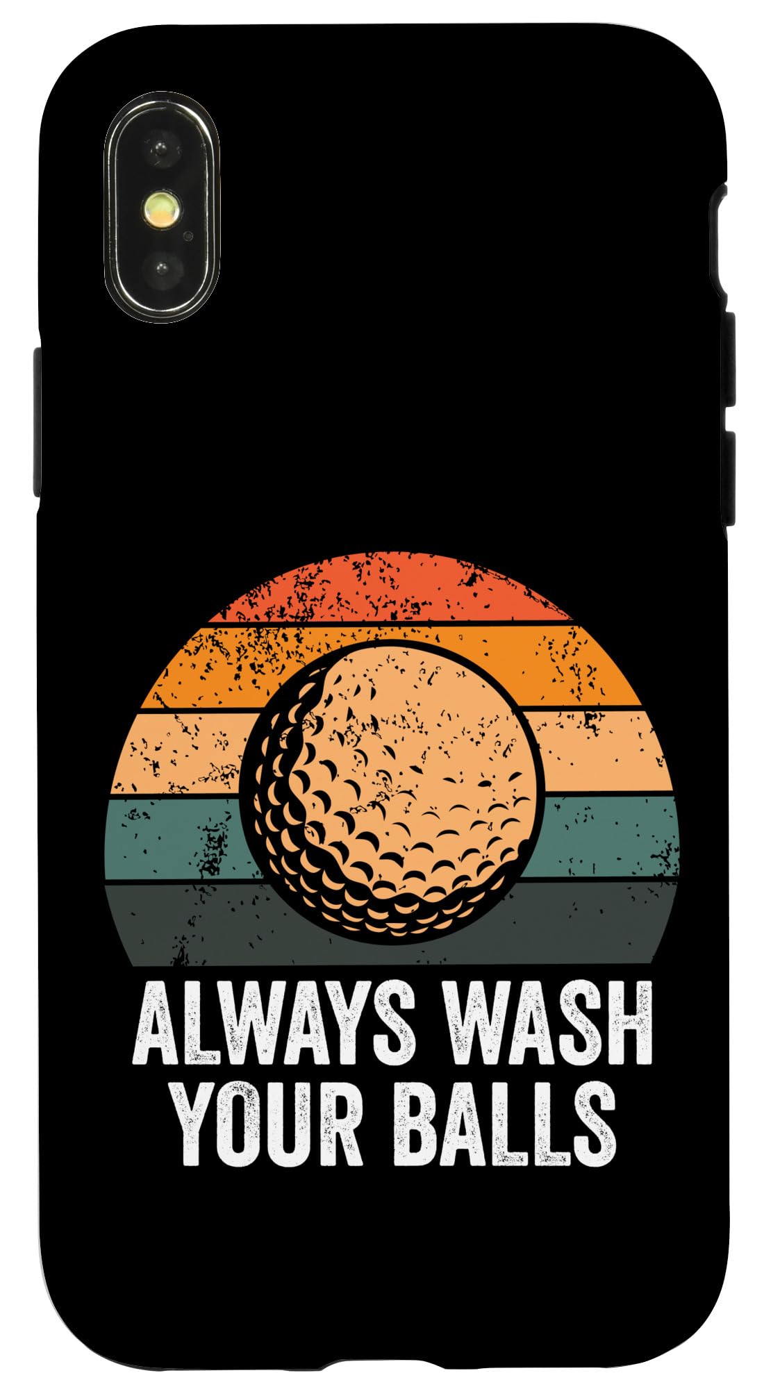 Funny Golf Phone Case for iPhone X/XS - Always Wash Your Balls Humor - Perfect for Golf Lovers & iPhone Protection