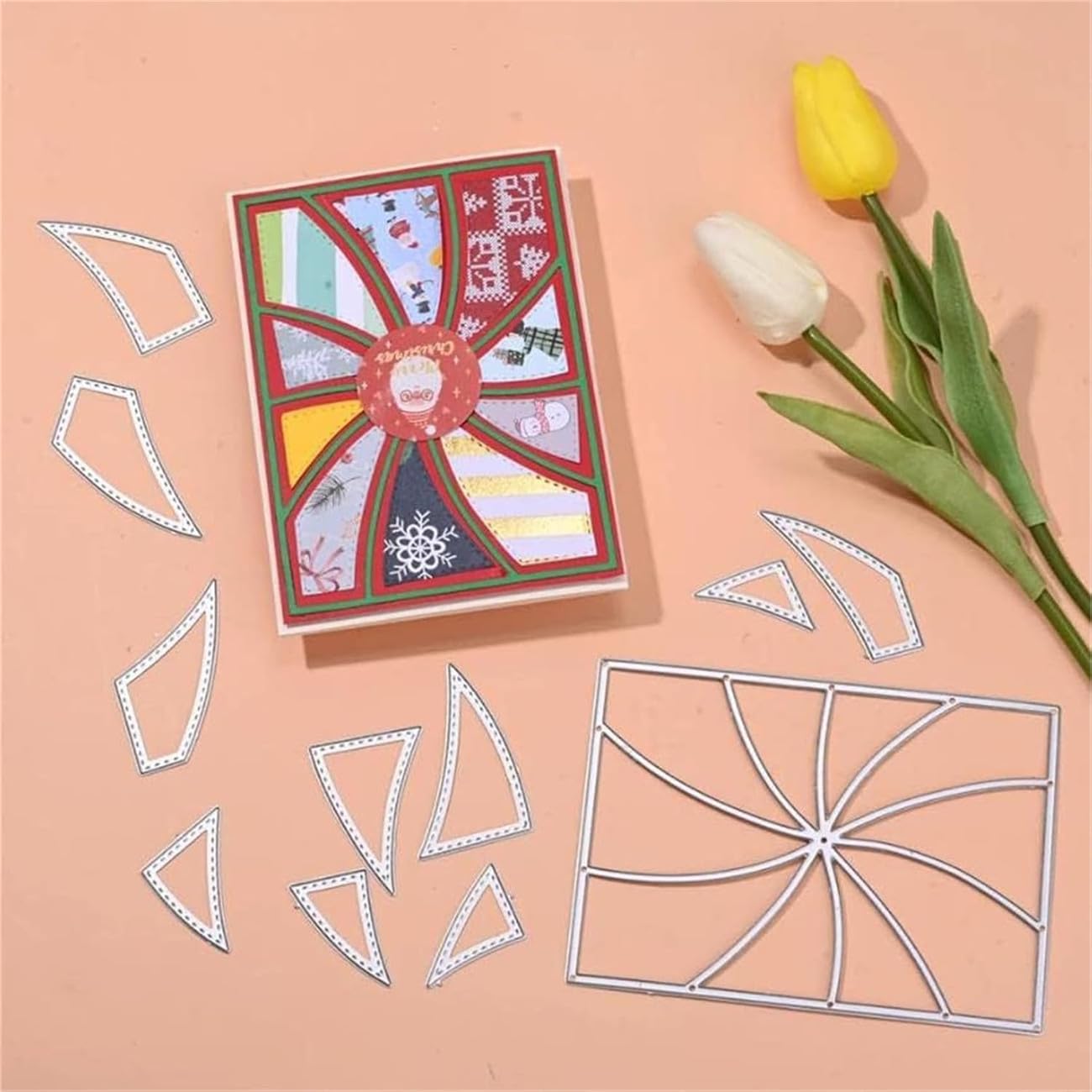 Cutting Dies 3D Metal Stencils for DIY Crafting - Carbon Steel Embossing Template, Windmill Design (14x9.9cm) - Perfect for Scrapbooking, Card Making, Album Arts, and Home Decor Projects - XMEI000580