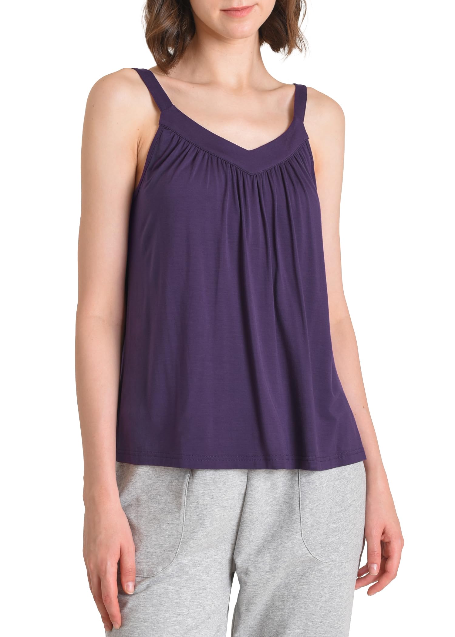 Women's Viscose Cami Pajama Top - Soft Sleep Tank Top for Women - Comfortable Nightwear for Lounge & Bedtime