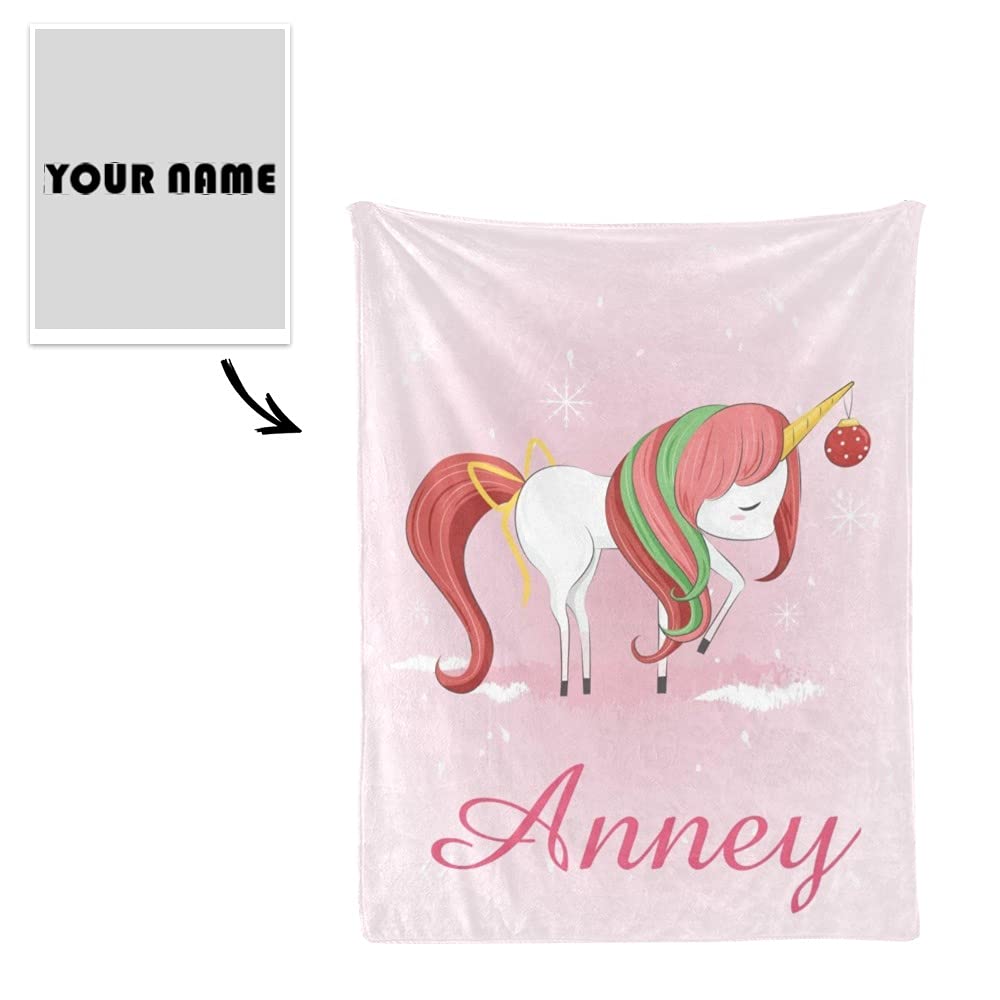 Personalized Unicorn Baby Blanket with Custom Name - 30