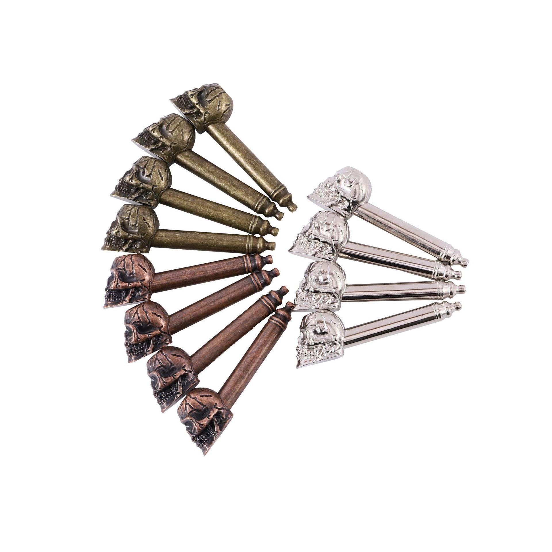 Ghost Head Skull Metal Pipe - Portable & Washable Bronze Copper Smoking Accessory for Weed, Tobacco & Herbs | Perfect for Travel, Camping & Outdoor Use