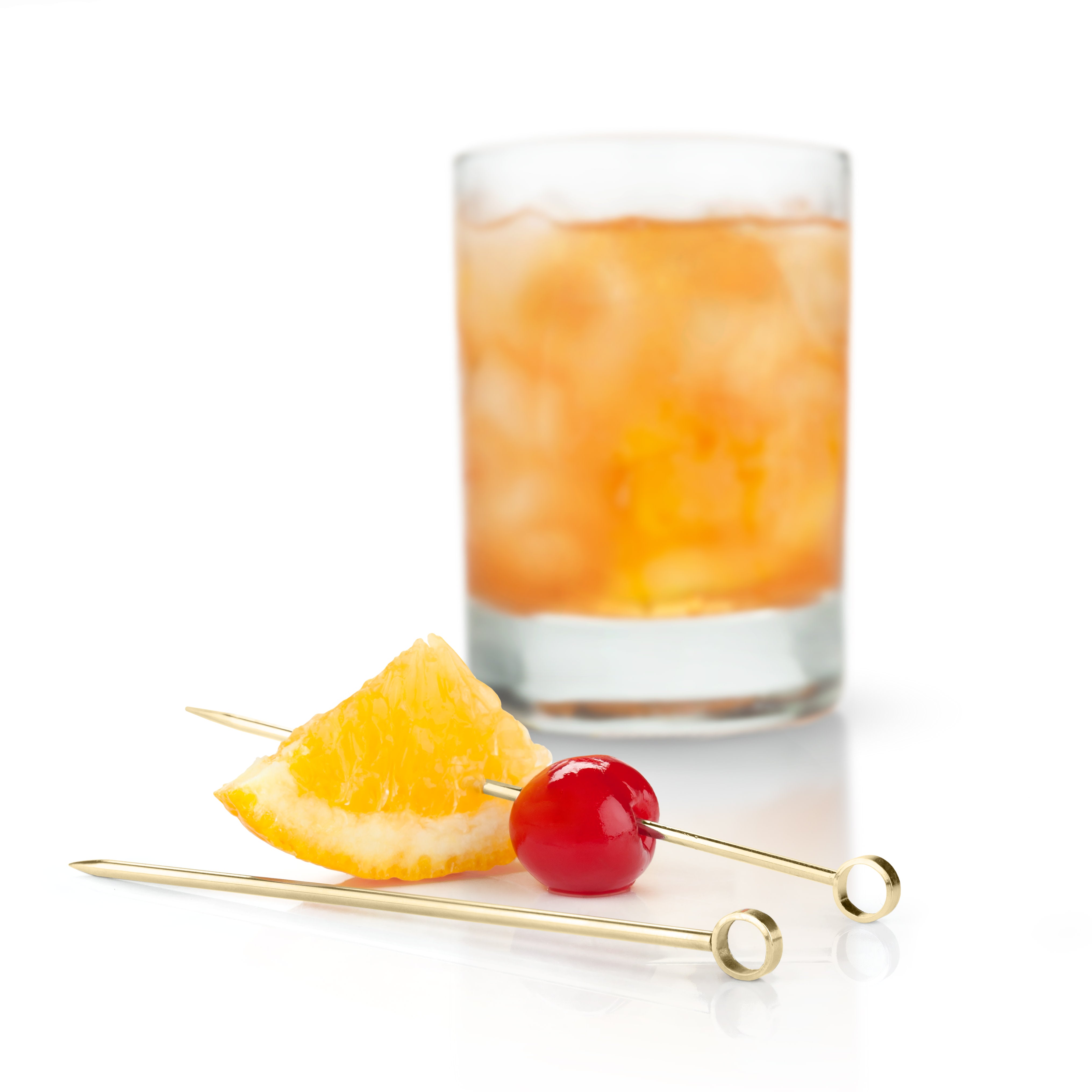 Belmont Stainless Steel Cocktail Picks Set of 6 - Elegant Drink Garnish Tools for Martini, Olive, Fruit Skewers - Perfect for Home Bars, Parties & Cocktail Making