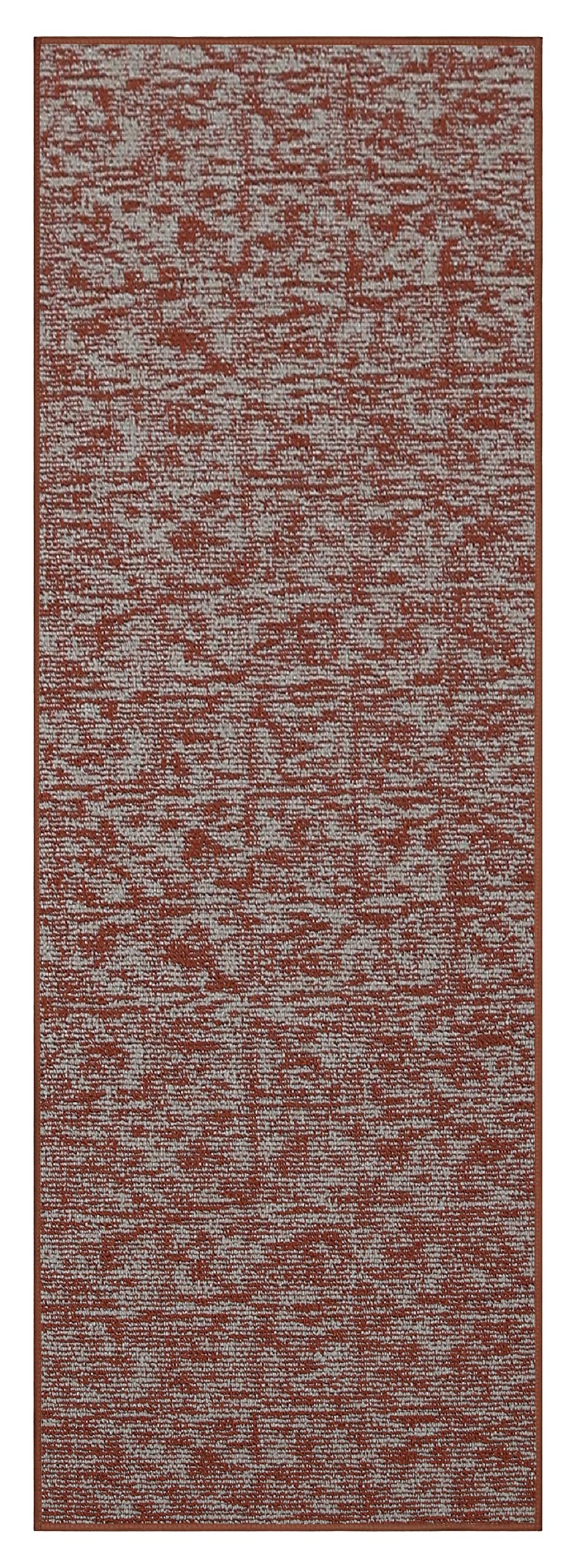 Custom Size Rust Colored 4' x 32' Indoor Outdoor Area Rugs - Soft Ambient Carpet for Patio, Deck, Living Room & Bedroom Floor Decor