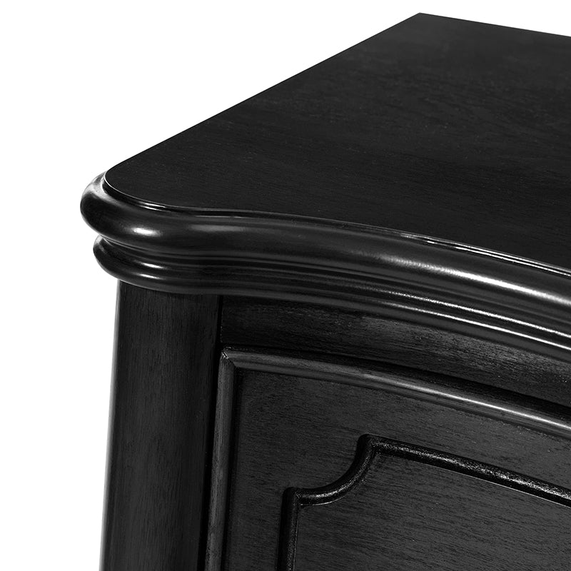 Bernhard 3 Drawer Traditional Nightstand with USB Outlets - Solid Wood Bedside Table for Bedroom, Living Room & Office - Charging Station & Storage Cabinet