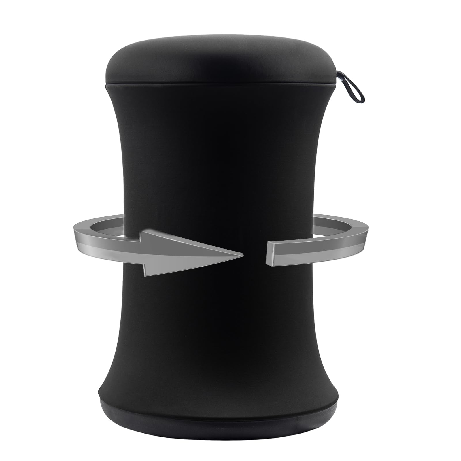 Ergonomic ADHD Wobble Stool & Yoga Ball Chair - Adjustable Height Active Sitting Stool for Adults & Kids - Improves Focus, Posture & Balance - Non-Slip Base for Home Office, Classroom, Exercise & Yoga (Black)