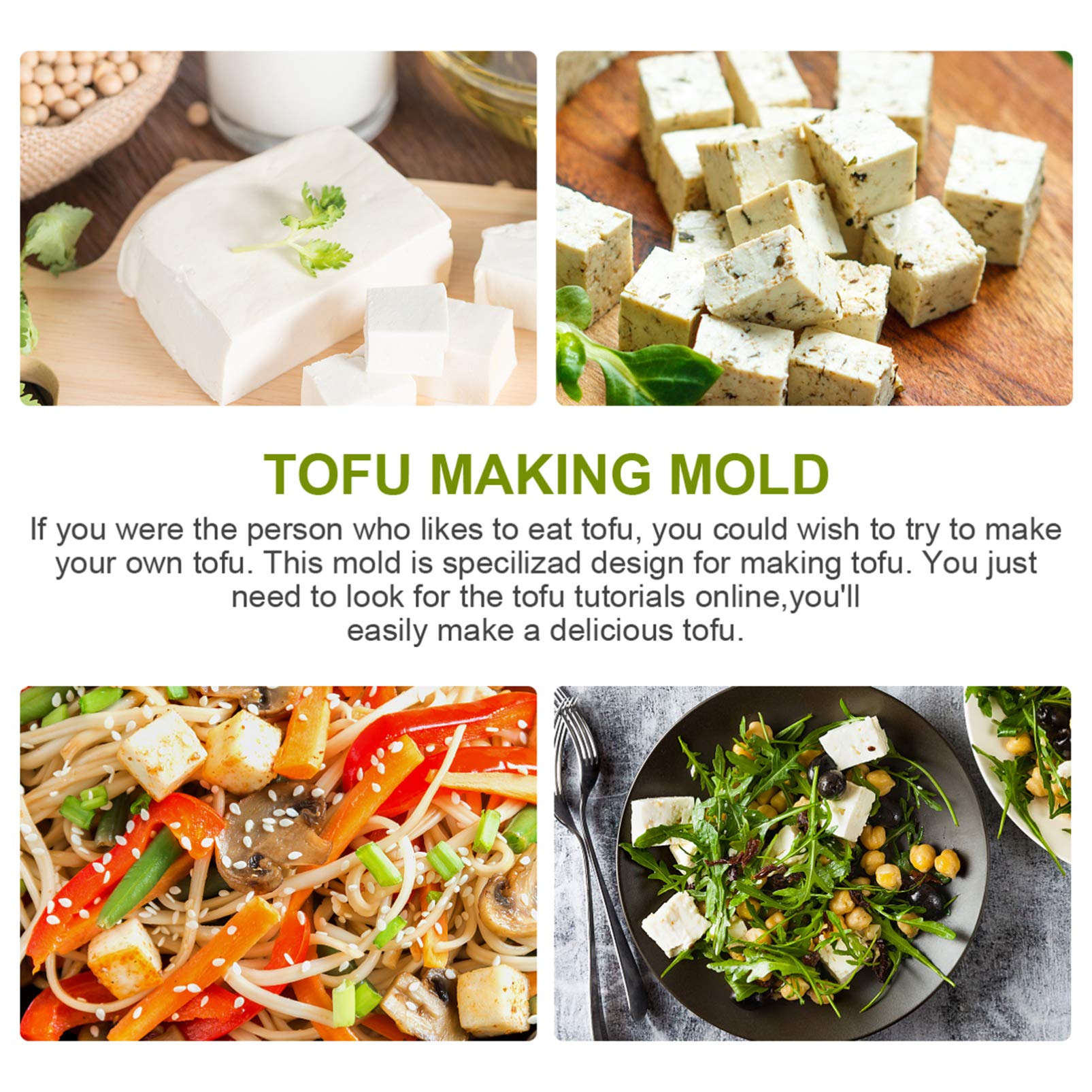 DOITOOL Wooden Tofu Press & Cheese Press - Manual Feta, Soybean Curds, Goat Cheese, Paneer & Vegan Nut Cheese Maker (22.5x19.5x10.5cm) for Home Kitchen, DIY Cheese Making & Healthy Vegan Cooking