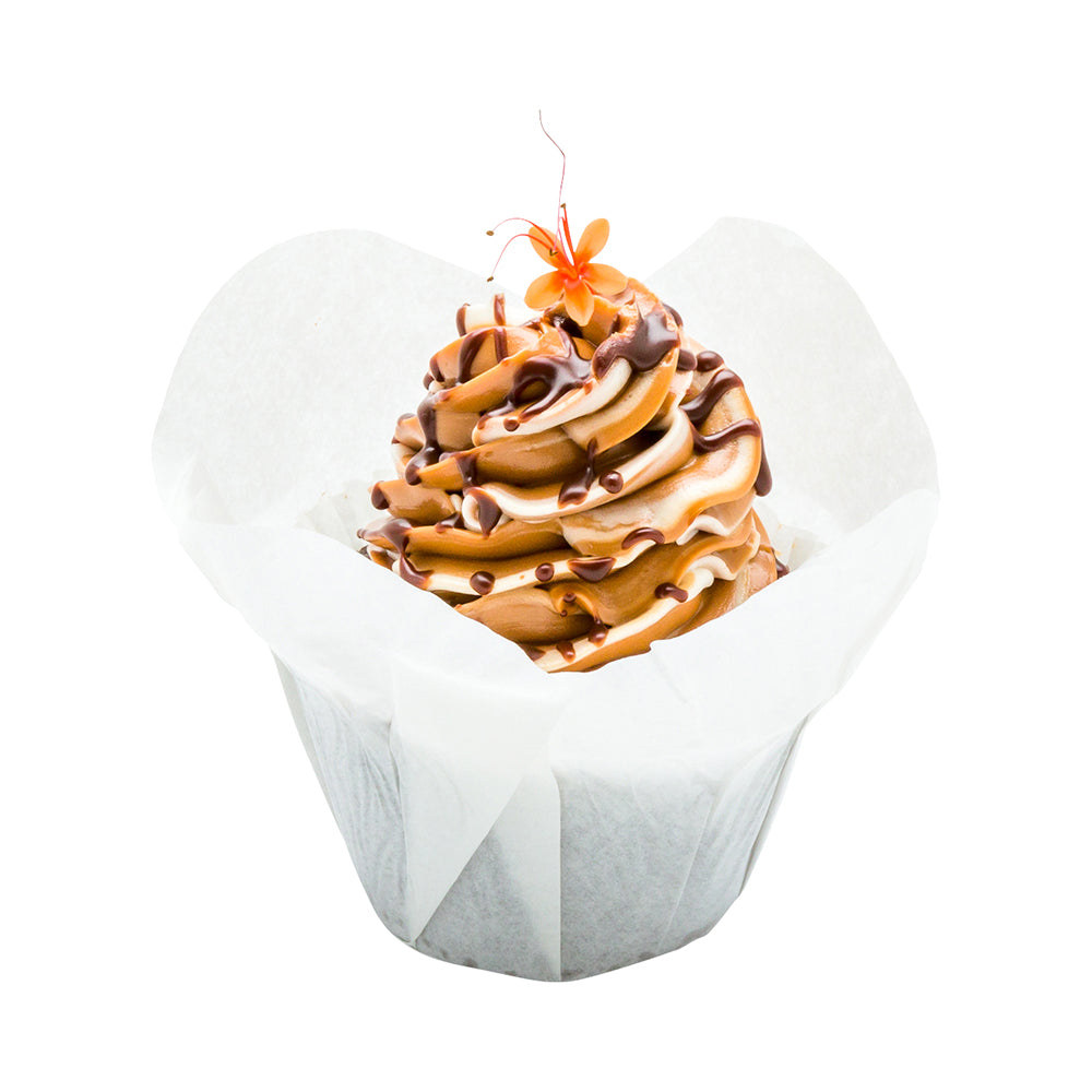 6 oz Daffodil White Paper Baking Cups - Greaseproof Muffin Liners (3.25