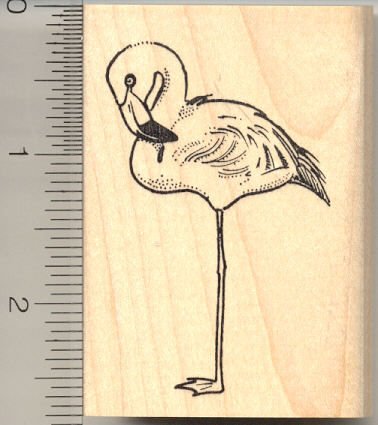Flamingo Rubber Stamp - Custom Self-Inking Stamp for Scrapbooking, DIY Crafts & Office Use - Pink Flamingo Design for Cards, Invitations & Stationery