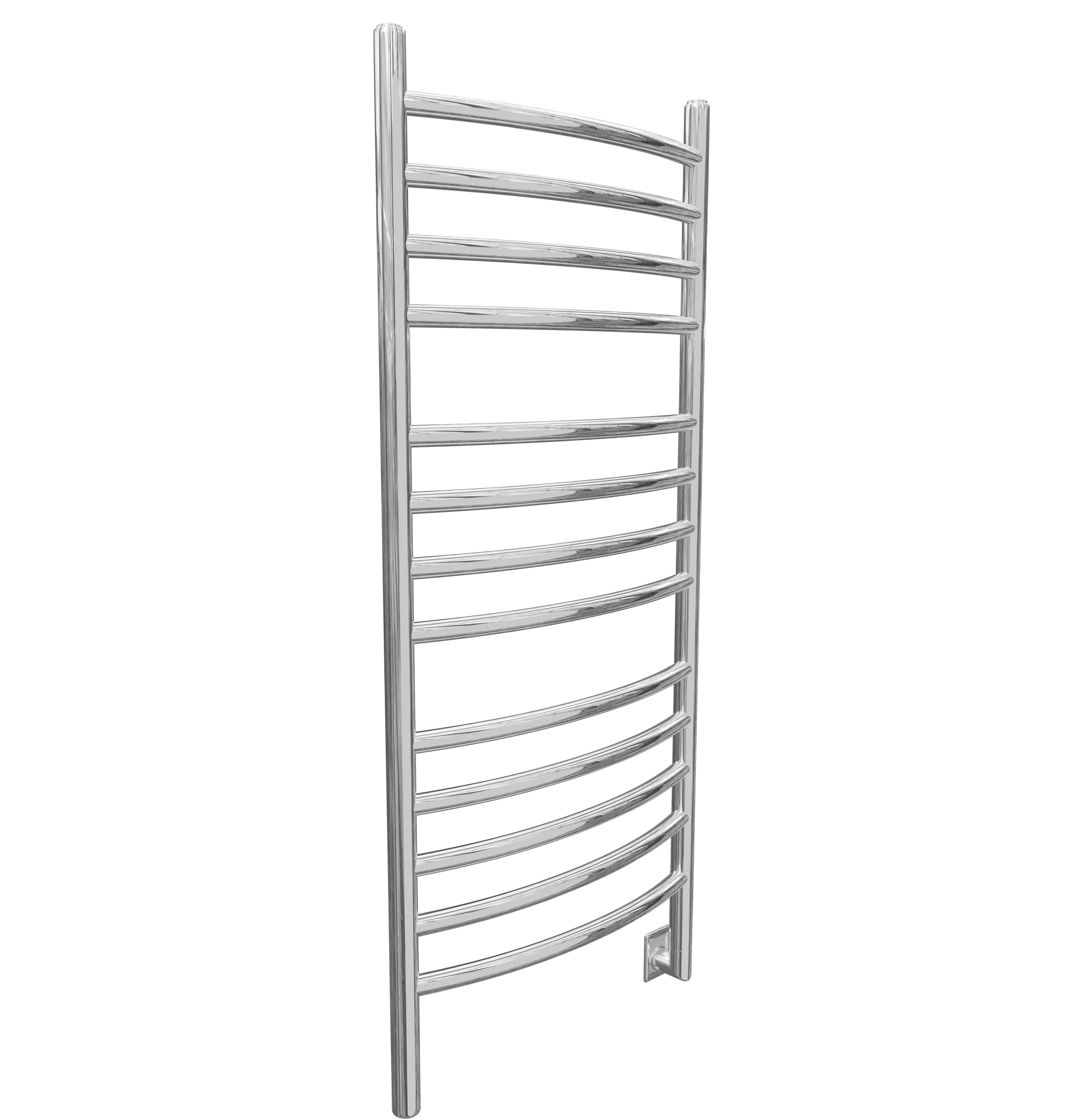40 Inch Polished Stainless Steel Electric Towel Warmer & Drying Rack - Hardwired Bathroom Heater for Spa, Luxury Home & Hotel Use
