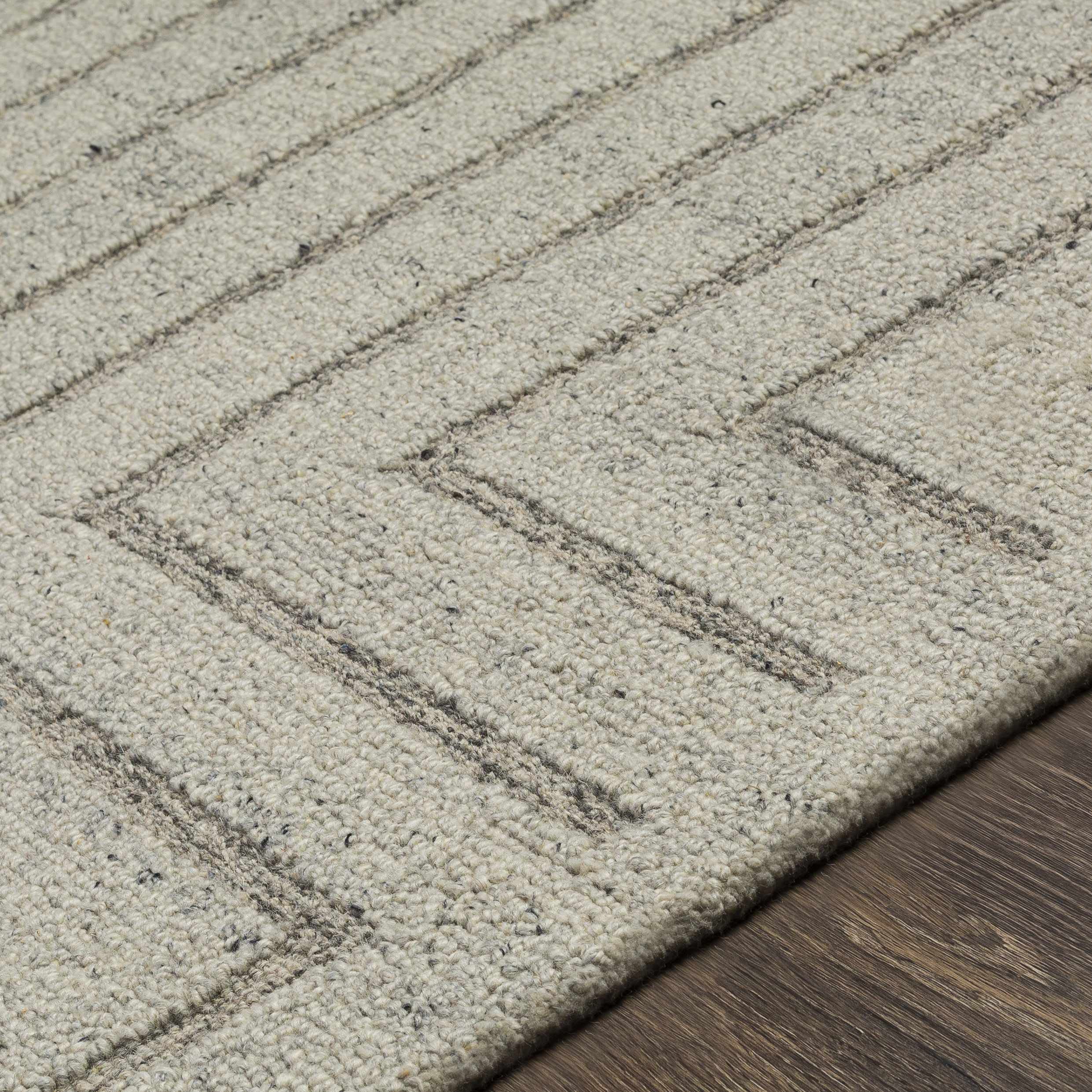 Hauteloom Queenton Soft Wool Area Rug for Living Room & Bedroom - Gray 8'10