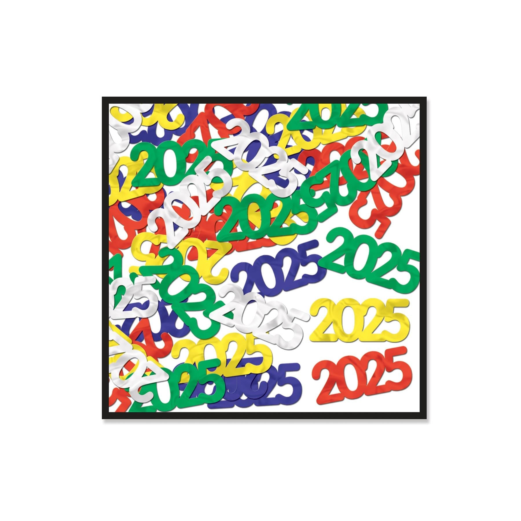 12 Pack Beistle Fanci Fetti 2025 Silhouettes Multi-Color Confetti (0.5 Oz per Package) - Perfect for New Year's Eve, Birthday Parties, and Wedding Celebrations