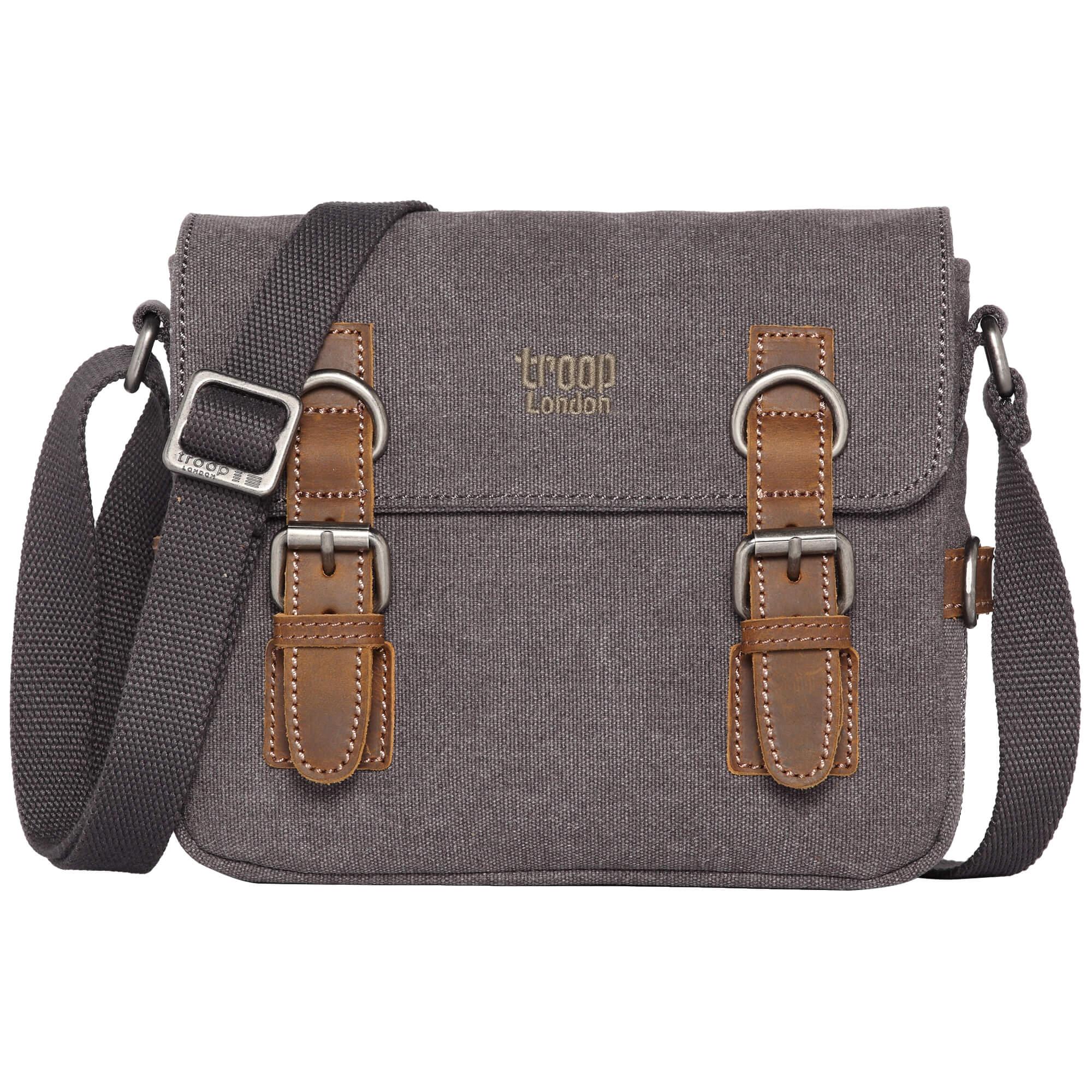 Troop London Classic Canvas Crossbody Bag - Stylish & Durable Travel Bag for Men & Women | Perfect for Daily Commute, Weekend Trips & Outdoor Adventures