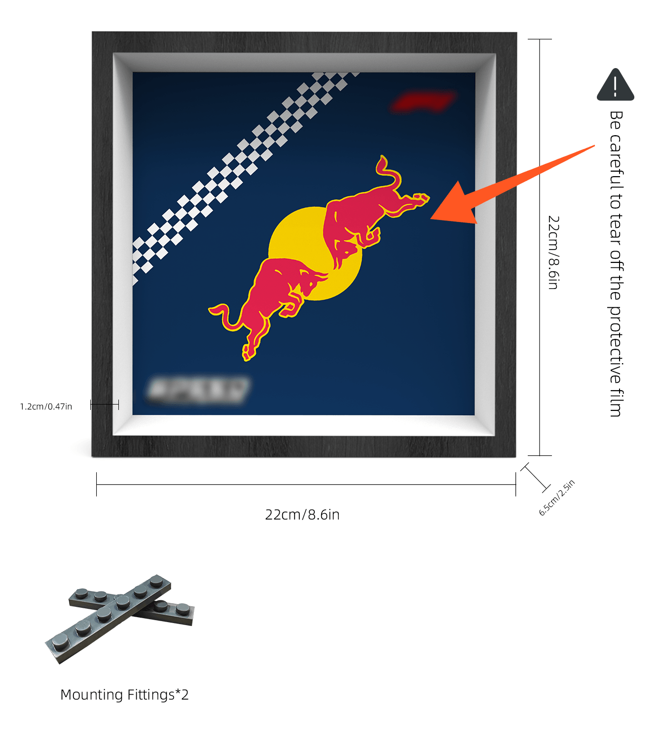 Lego Speed Champions Red Bull RB20 77243 Display Car Frame - Perfect for Showcasing & Protecting Your Lego Model Car Collection - Great for Home Decor, Office Display, and Gift for Lego Fans