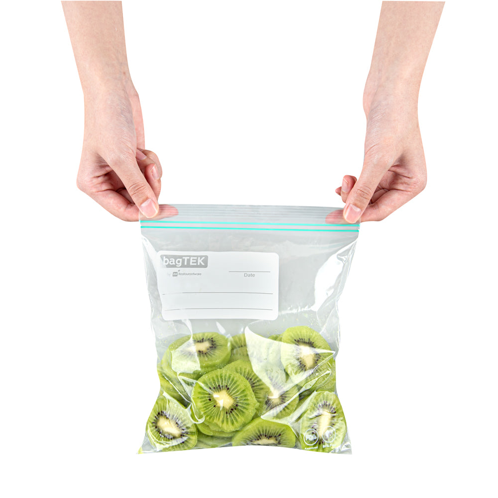 BAG TEK 1 Quart Clear Plastic Zip Bags with Double Zipper - 25 Count Box (7.5