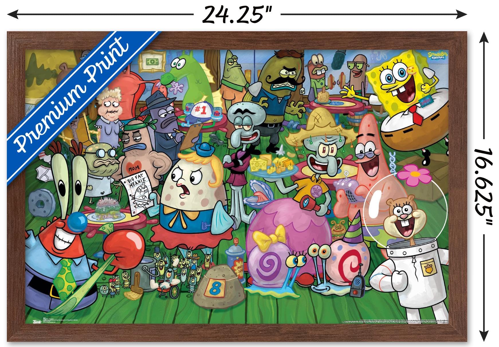 Trends International Nickelodeon Spongebob SquarePants Framed Wall Poster - 14.725