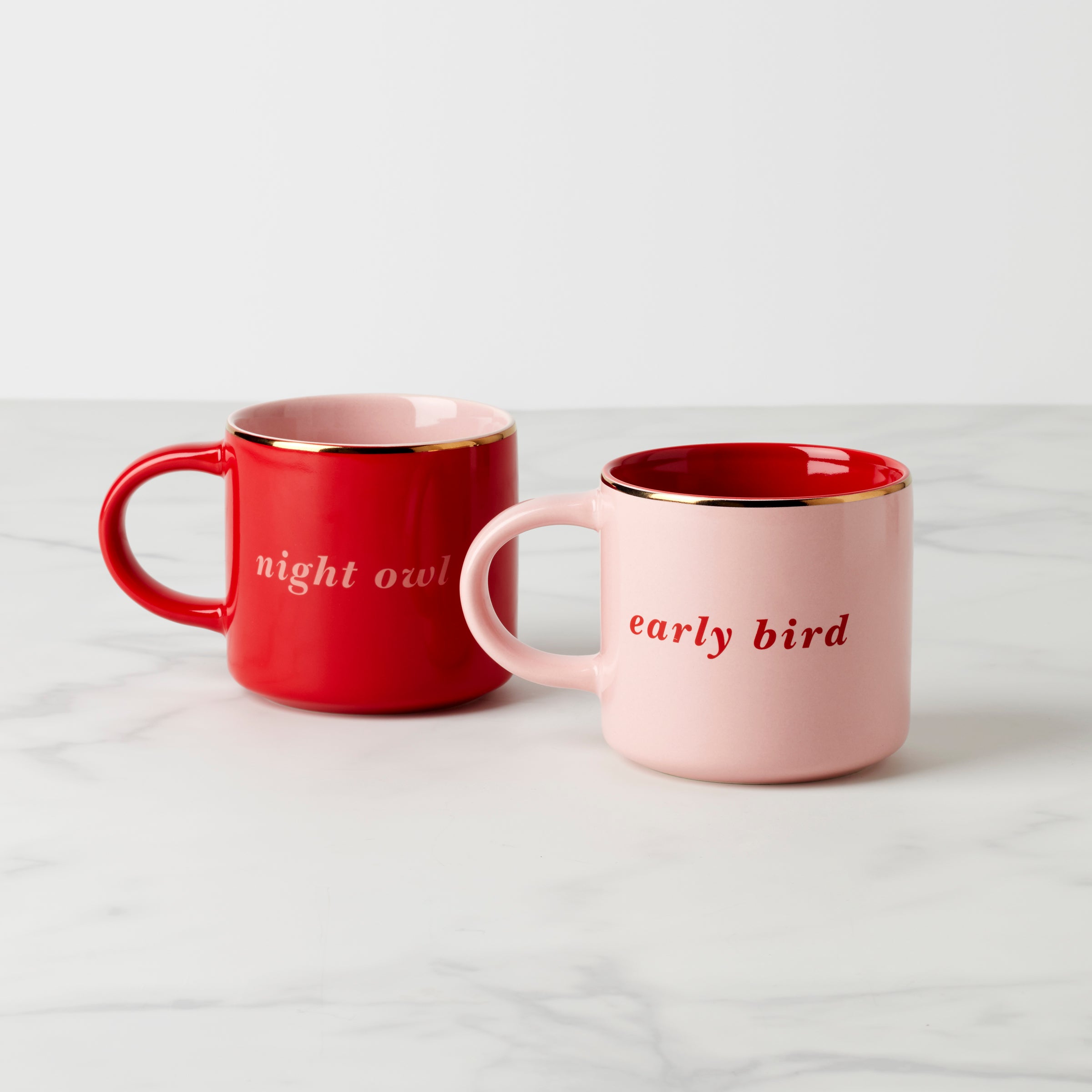 Best Early Bird & Night Owl Coffee Mugs Set of 2 - Perfect for Couples, Roommates & Coffee Lovers - Ideal for Morning Coffee & Late Night Tea