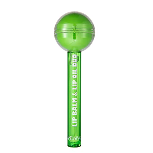AKARY Lip Gloss & Lip Balm Set - Moisturizing Lollipop Chameleon Lip Gloss, Chapstick & Lip Oil Duo for Women & Girls | Hydrating Jelly Lip Glaze, Shiny Lipstick (Green) - Perfect for Daily Use, Parties & Gifts