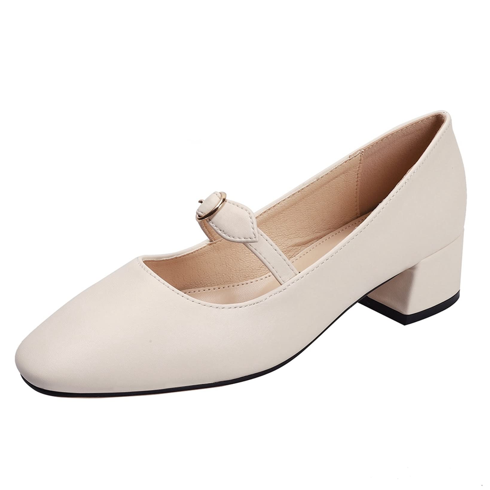 Women's Mary Jane Shoes - Comfortable Block Heel Work Shoes for Spring & Summer | Vintage Mid Heel Dress Shoes for Dancing, Office & Special Occasions