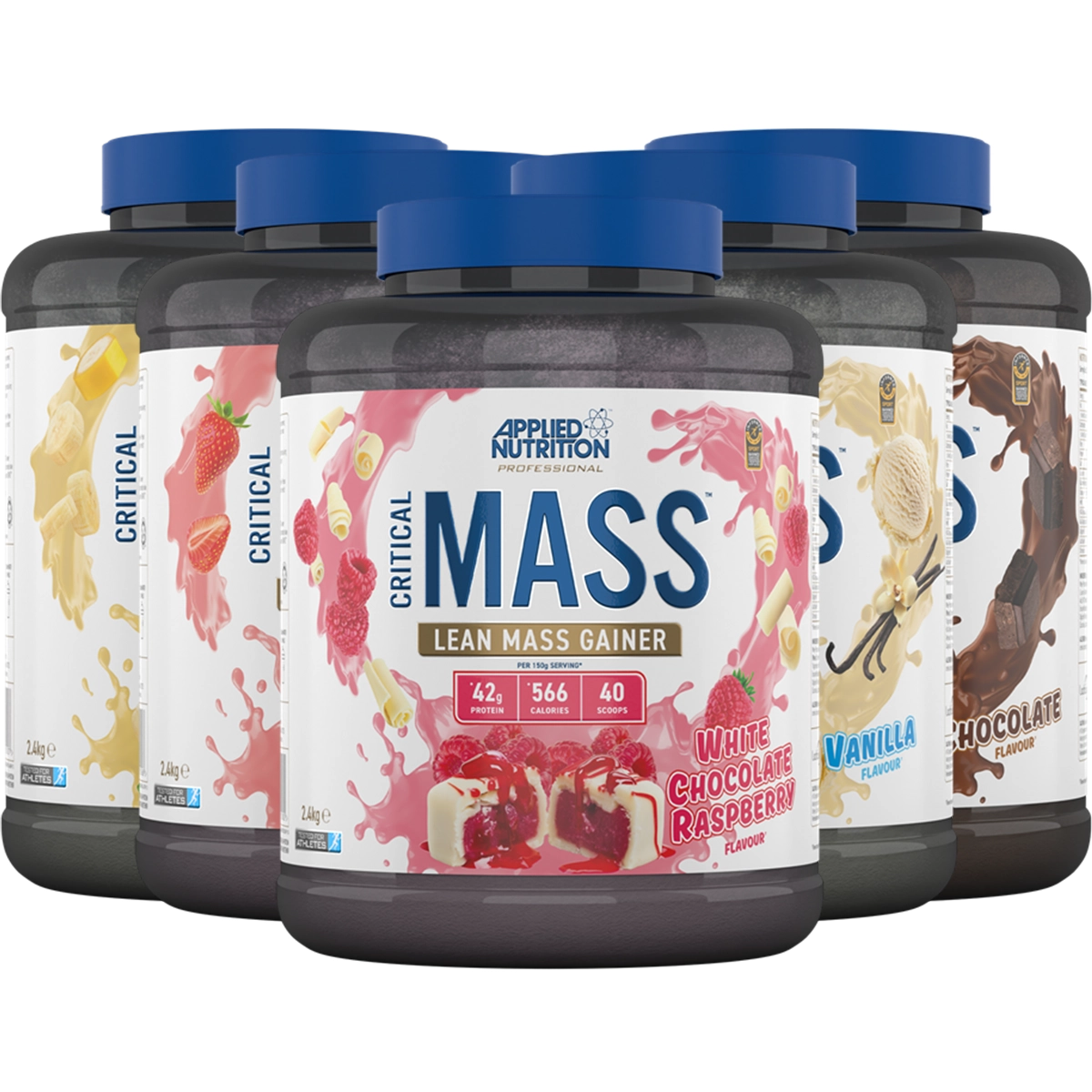Applied Nutrition Critical Mass Professional Weight Gainer - 2.4kg (5.3lb) with 16 Servings | Muscle Building & Recovery Supplement for Bodybuilding, Fitness & Post-Workout
