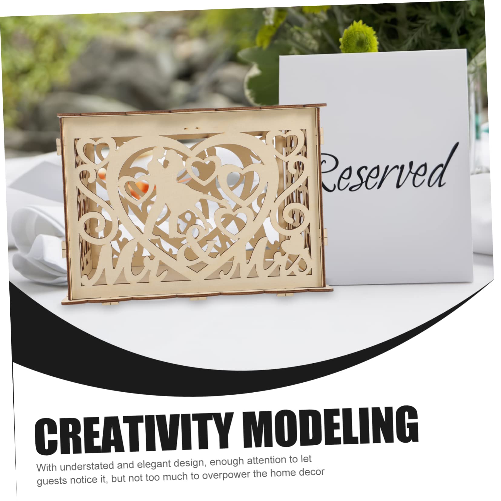 MagicLulu Wooden Money Box Holder - Greeting Card Organizer & Wedding Decoration Storage | Perfect for Gift Cards, Cash Gifts, and Home Décor