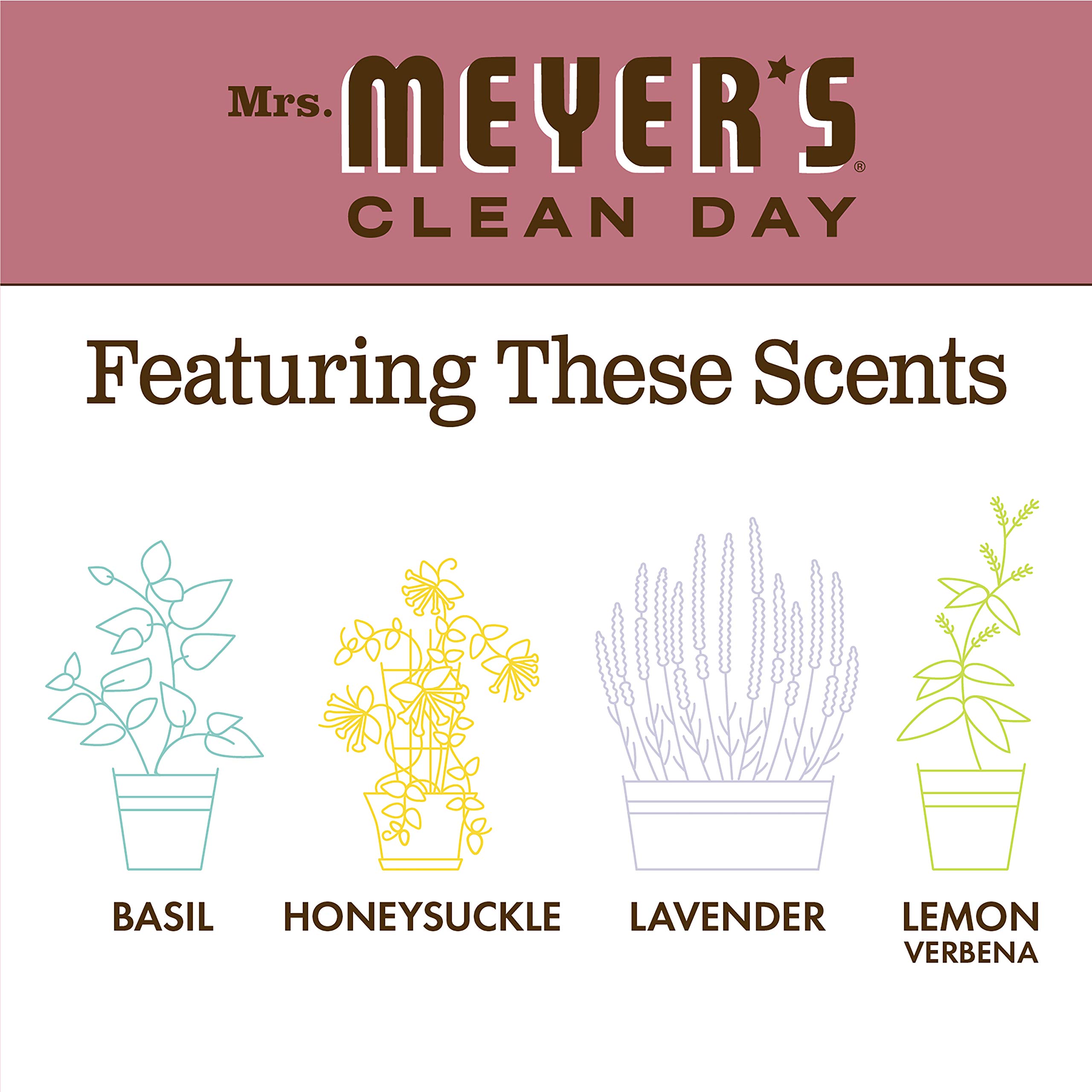Mrs. Meyer's Clean Day Biodegradable Dish Soap - Rosemary Scent, 16 fl oz | Plant-Based Formula for Hand Washing Dishes, Grease Cutting & Gentle on Skin | Perfect for Kitchen, Camping & Eco-Friendly Homes