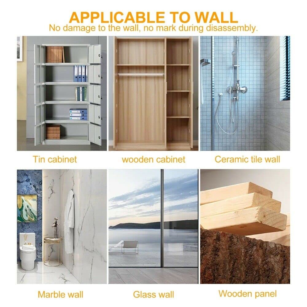 Clear Plastic Shelf Brackets - 10 Pack, Punch-Free Self-Adhesive Cabinet Supports for Kitchen, Closet & Book Shelves - Transparent Furniture Organizers for Easy Installation & Space Saving