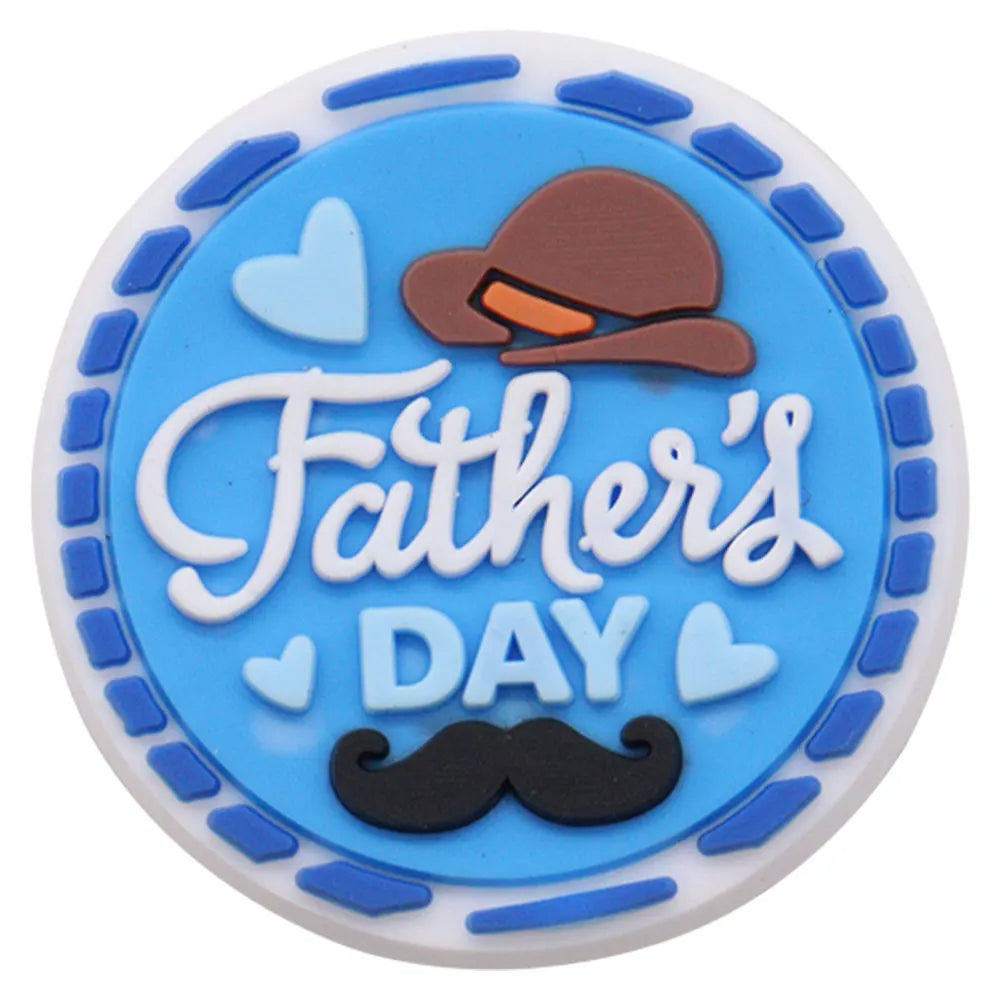 1Pcs I Love Papa Slippers PVC Shoe Button Charms - Best Dad Clog Accessories for DIY, Man Phone Case - Perfect Father's Day Gift for Dad, Husband, Grandfather - Home, Office & Casual Wear