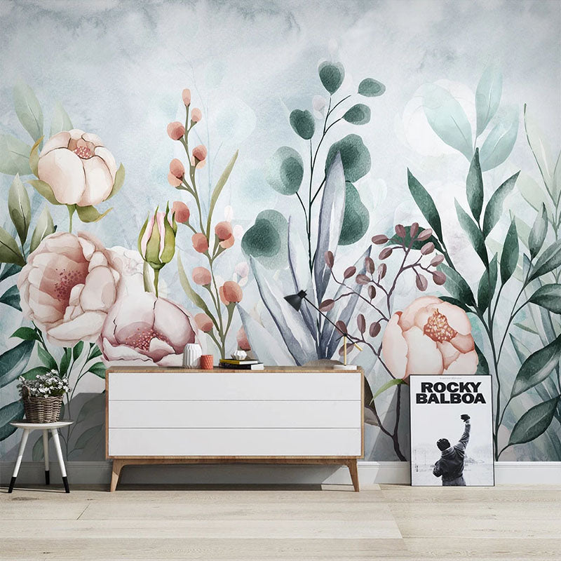 Deep Florals Wallpaper - Exquisite & Elegant Botanical Design for Living Room, Bedroom, or Home Office Decor