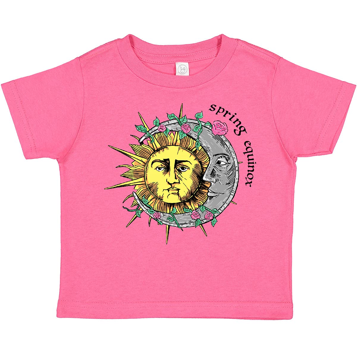 Inktastic 1st Day of Spring Sun and Moon Equinox Toddler T-Shirt - Cute Spring Outfit for Kids, Easter Celebration & Seasonal Photoshoot