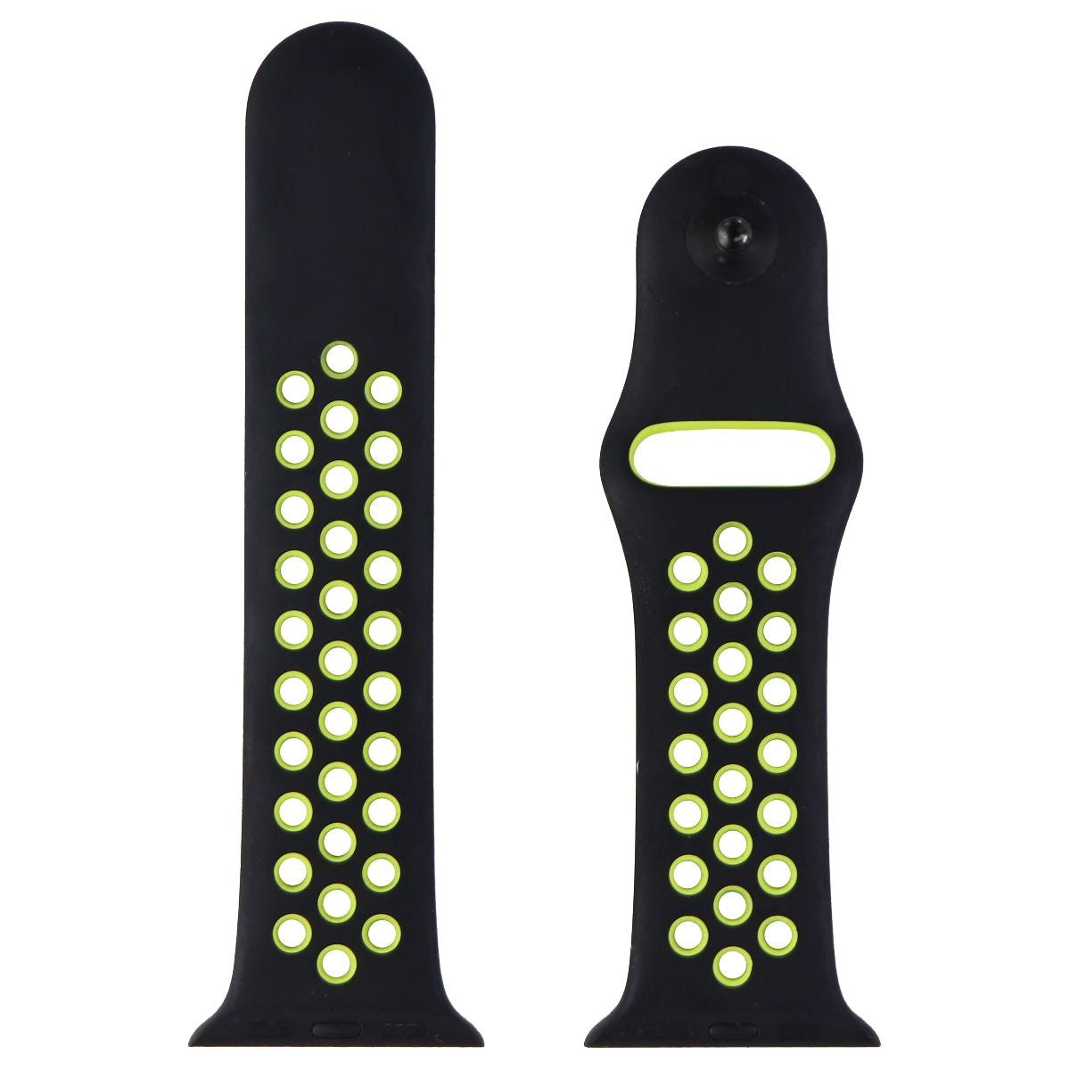 Apple Watch 38mm/40mm/41mm Nike Sport Band - Black/Volt (S/M) | Lightweight & Breathable for Running, Workouts & Active Lifestyle
