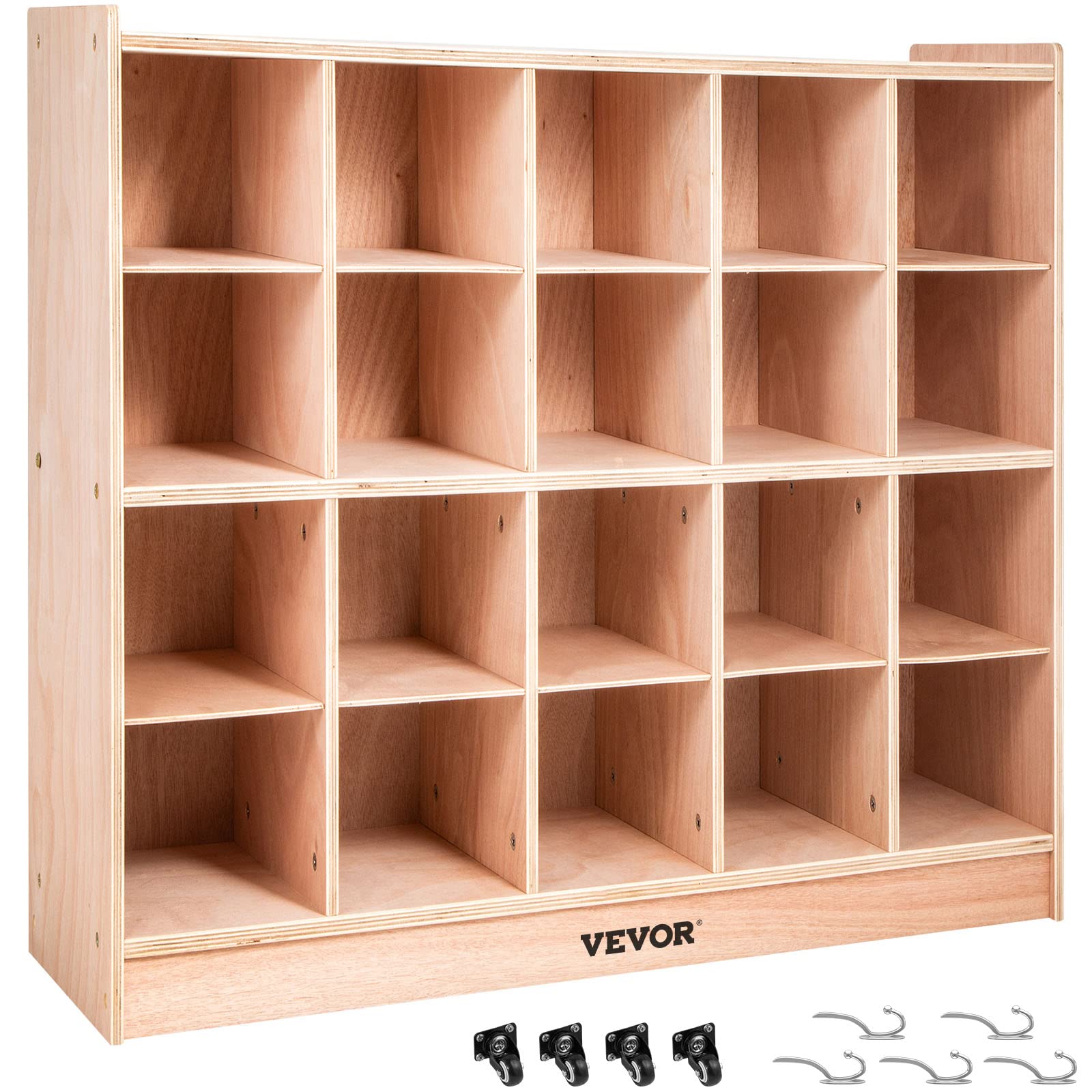 VEVOR 20-Section Classroom Cubbies Storage Cabinet - Organizer for School, Kindergarten & Home - Perfect for Toys, Books & Supplies Storage (Ideal for Daycare, Playroom & Classroom Organization)