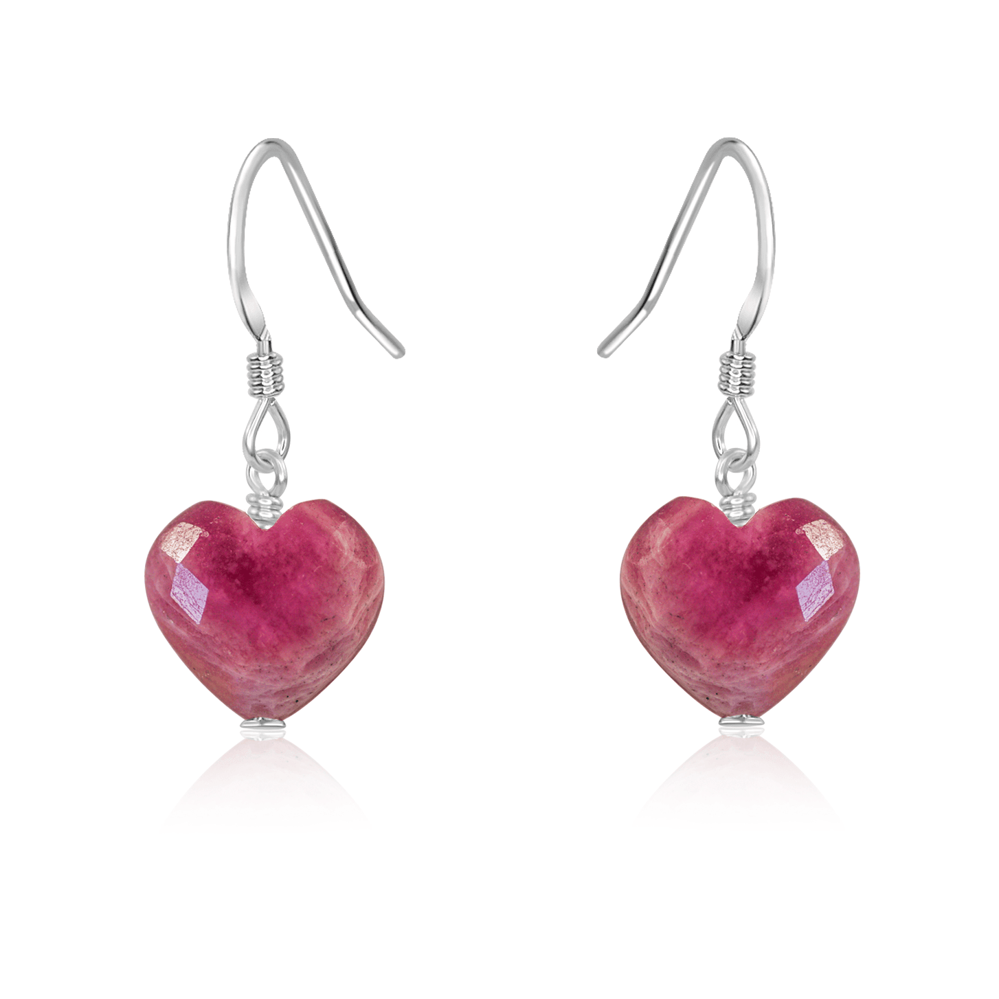 Ruby Crystal Heart Dangle Earrings for Women - Elegant Valentine's Day Gift, Anniversary Jewelry - Perfect for Date Nights, Weddings & Special Occasions