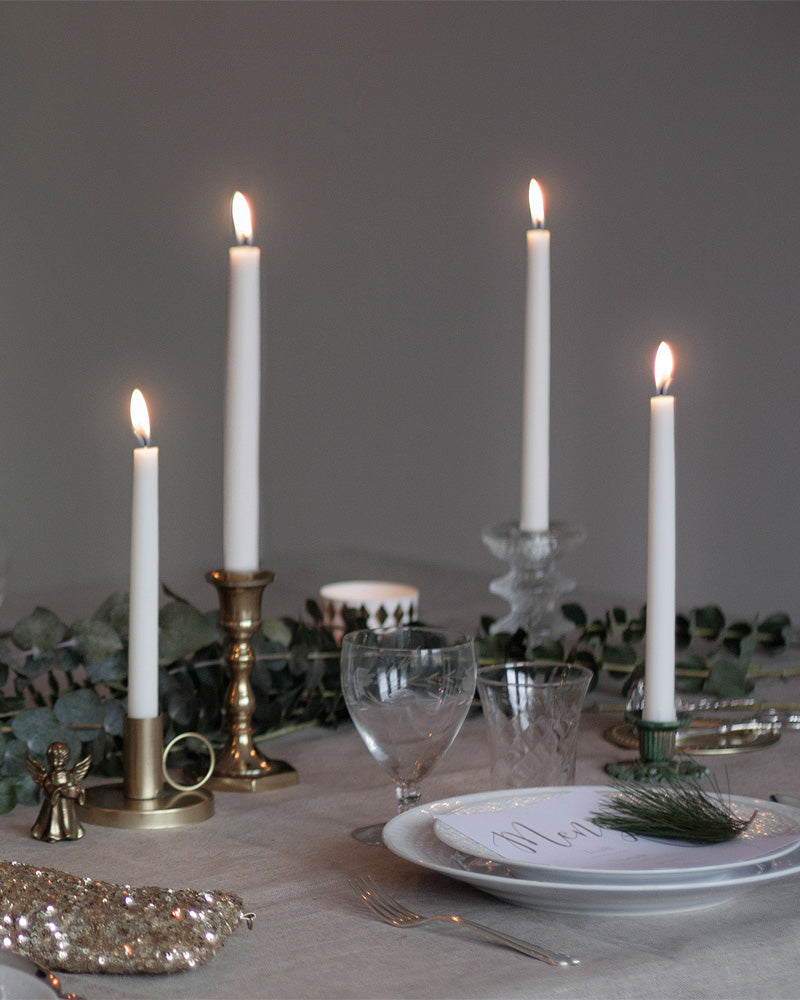 Liljeholmens Christinaljus 8-Pack Antique-Style Candles - Perfect for Holiday Decor, Weddings & Cozy Home Ambiance