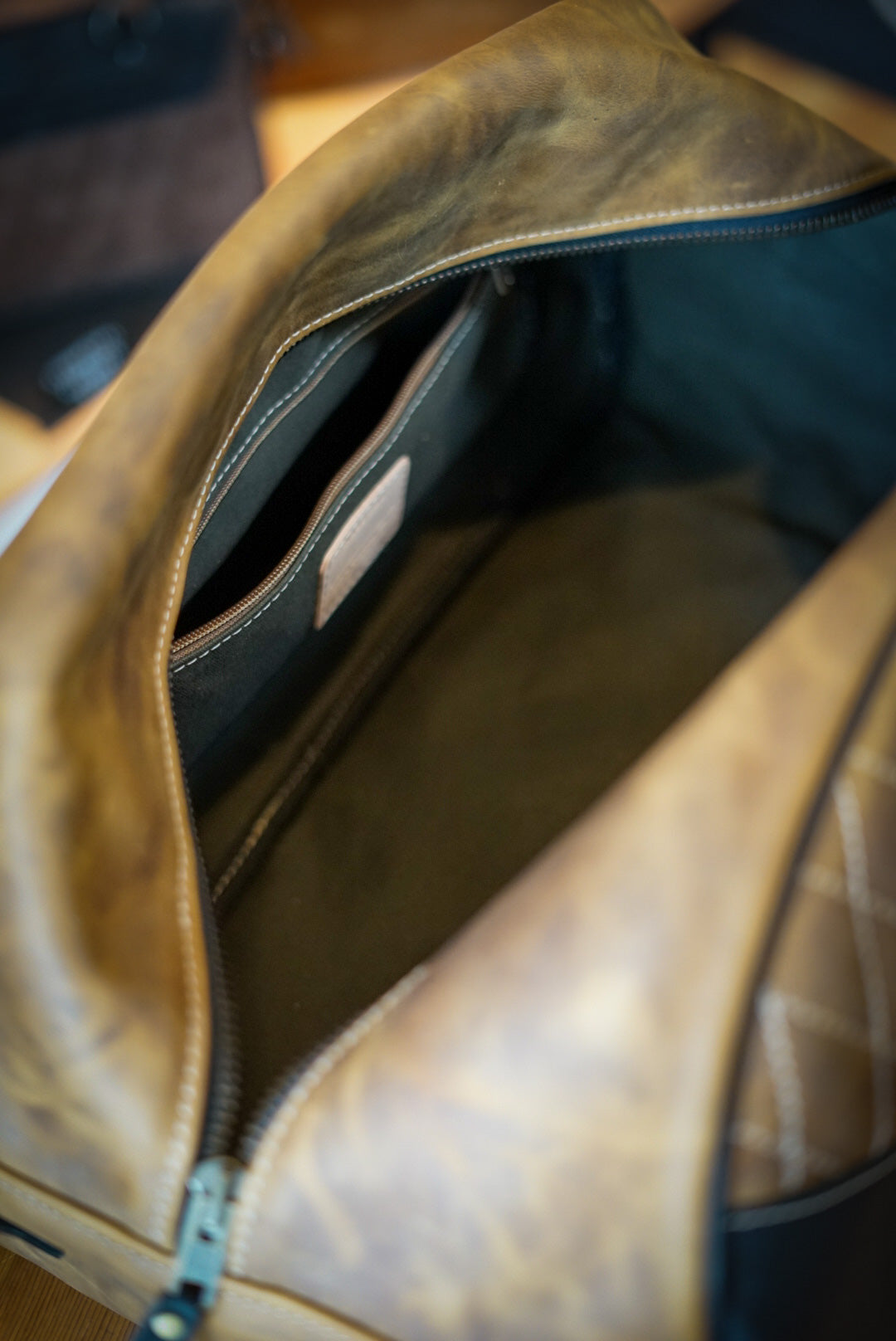 Premium Rancher Duffle Bag - Tobacco Brown with Flat Black Accents - Stylish Travel & Work Bag for Men & Women - Perfect for Business Trips, Gym & Weekend Getaways