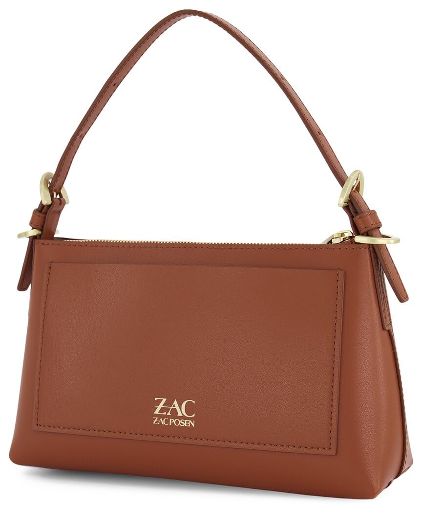 ZAC Zac Posen Women's Zip Top Crossbody Bag - Stylish Leather Shoulder Purse for Everyday Use, Work & Travel