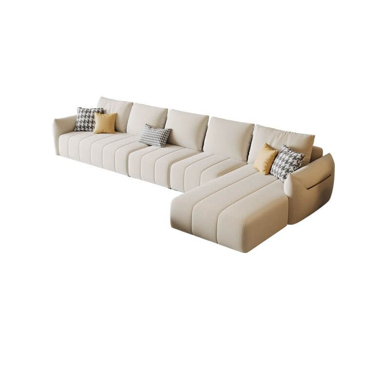 5-Piece L-Shaped Sectional Sofa with Chaise Lounge - Left or Right Facing, Hidden Support - Perfect for Living Room, Family Room & Home Theater Seating