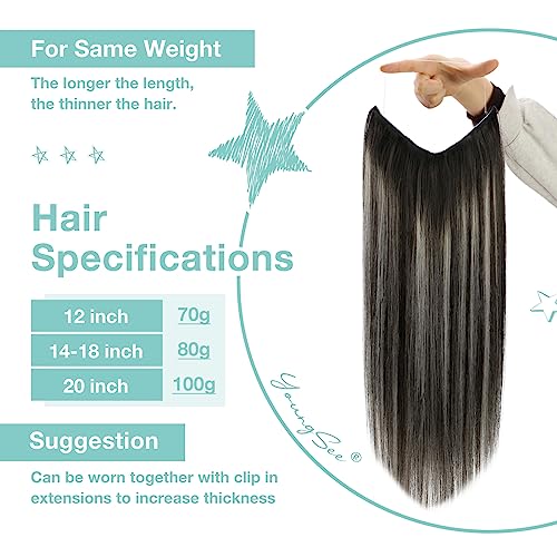 Premium 100% Human Hair Wire Hair Extensions for Women - Clip-In, Heat Resistant, Natural Look for Daily Styling & Special Occasions