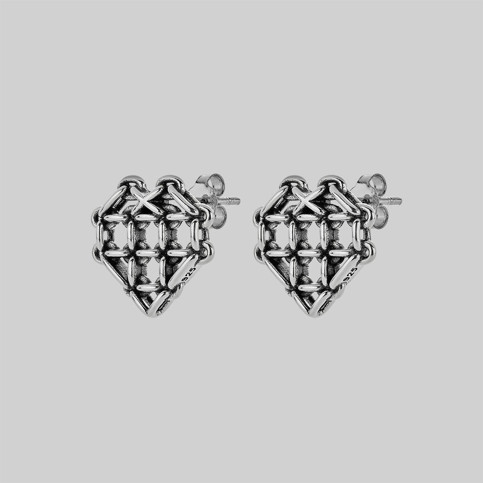 Supreme Heart Chain Earrings for Women - Sterling Silver Dainty Drop Dangle Jewelry - Perfect for Valentine's Day, Anniversary Gifts & Date Night Accessories