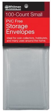 Whitman PVC-Free Small Storage Envelopes - 100 Pack | Acid-Free Archival Protection for Photos, Documents & Collectibles | Perfect for Scrapbooking, Office Organization & Memorabilia Preservation