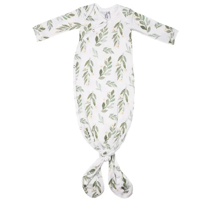 Copper Pearl Knotted Gown for Women - Soft & Comfortable Maternity Dress - Fern Green - Perfect for Pregnancy, Nursing & Postpartum Wear - Ideal for Casual Outings, Baby Showers & Relaxing at Home