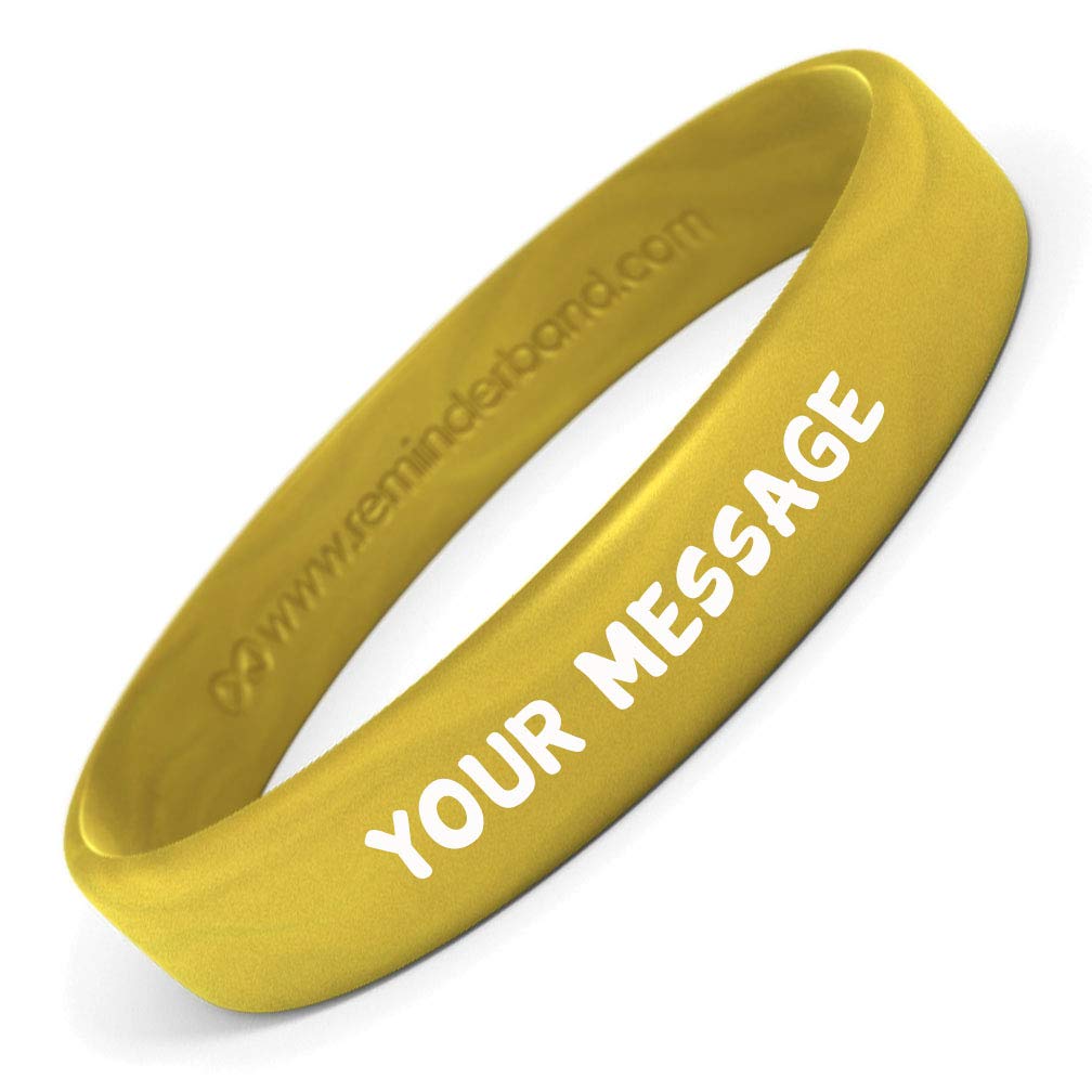 Custom Printed Silicone Wristbands - 100 Pack Bulk Order - Personalized Rubber Bracelets for Motivation, Events, Fundraisers & Awareness - Customizable Promotional Gifts for Men & Women - Perfect for Charity Walks, Team Building, Sports Events & School Activities