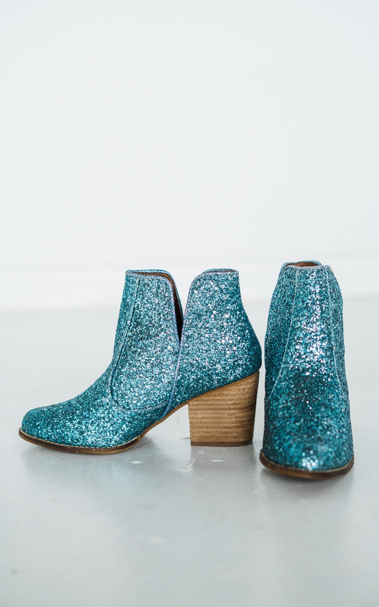Fiera Booties in Blue | Women's Stylish Ankle Boots for Fall & Winter | Perfect for Casual Outfits, Office Wear & Date Nights