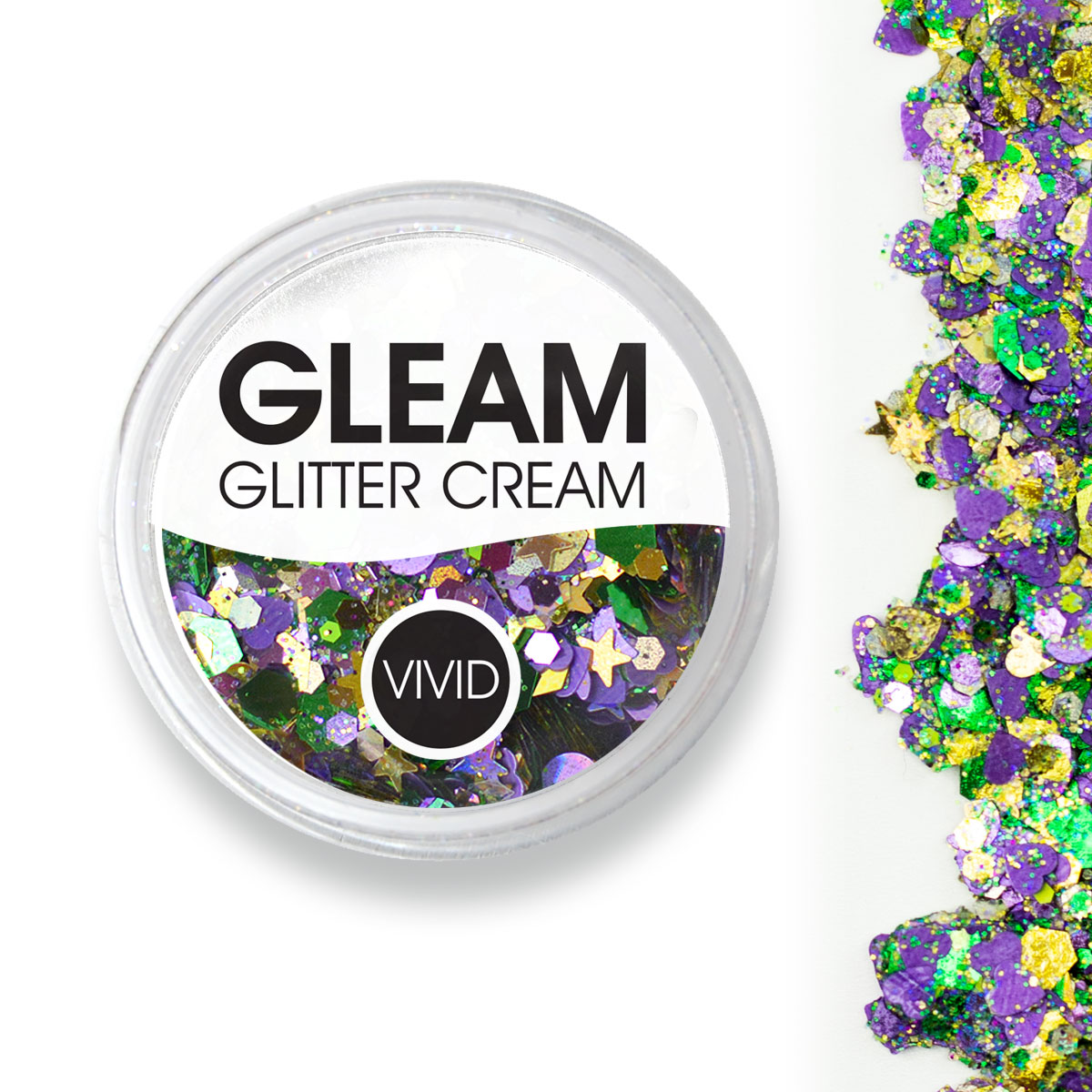 Sparkle & Shine with Mardy Party Gleam Chunky Glitter Cream - 30g High-Intensity Body & Face Glitter for Festivals, Cosplay & Special Occasions
