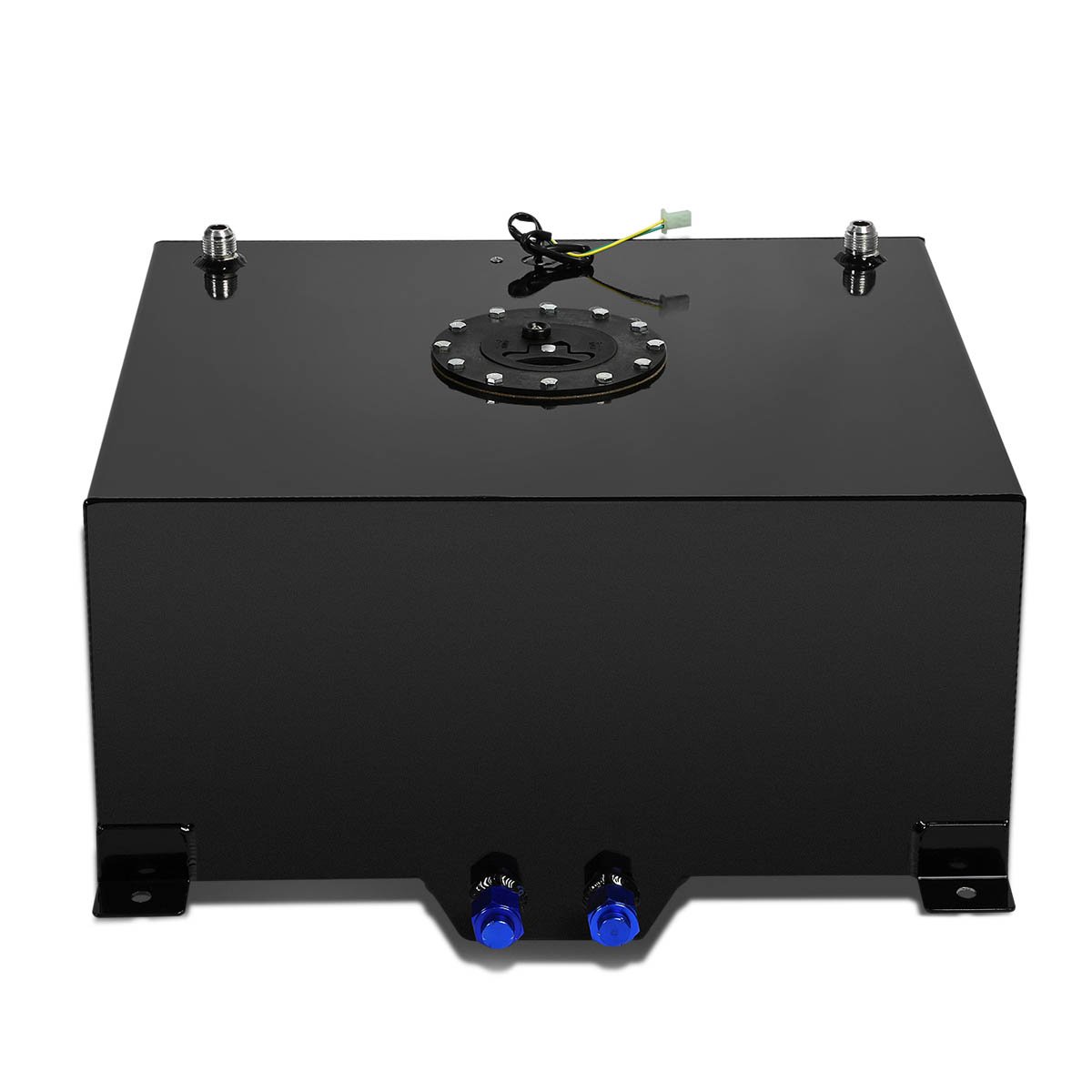 DNA MOTORING 15.5 Gallon Aluminum Fuel Cell Gas Tank - Top Feed Design 20x18x10 Inches (ALU-FT-T5-BK) - Universal Fit for Racing, Off-Road & Performance Vehicles
