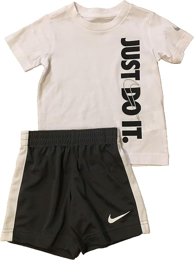 Nike Toddler Boys' T-Shirt and Shorts Set - Iron Gray Athletic Outfit for Playtime, Daycare & Casual Wear