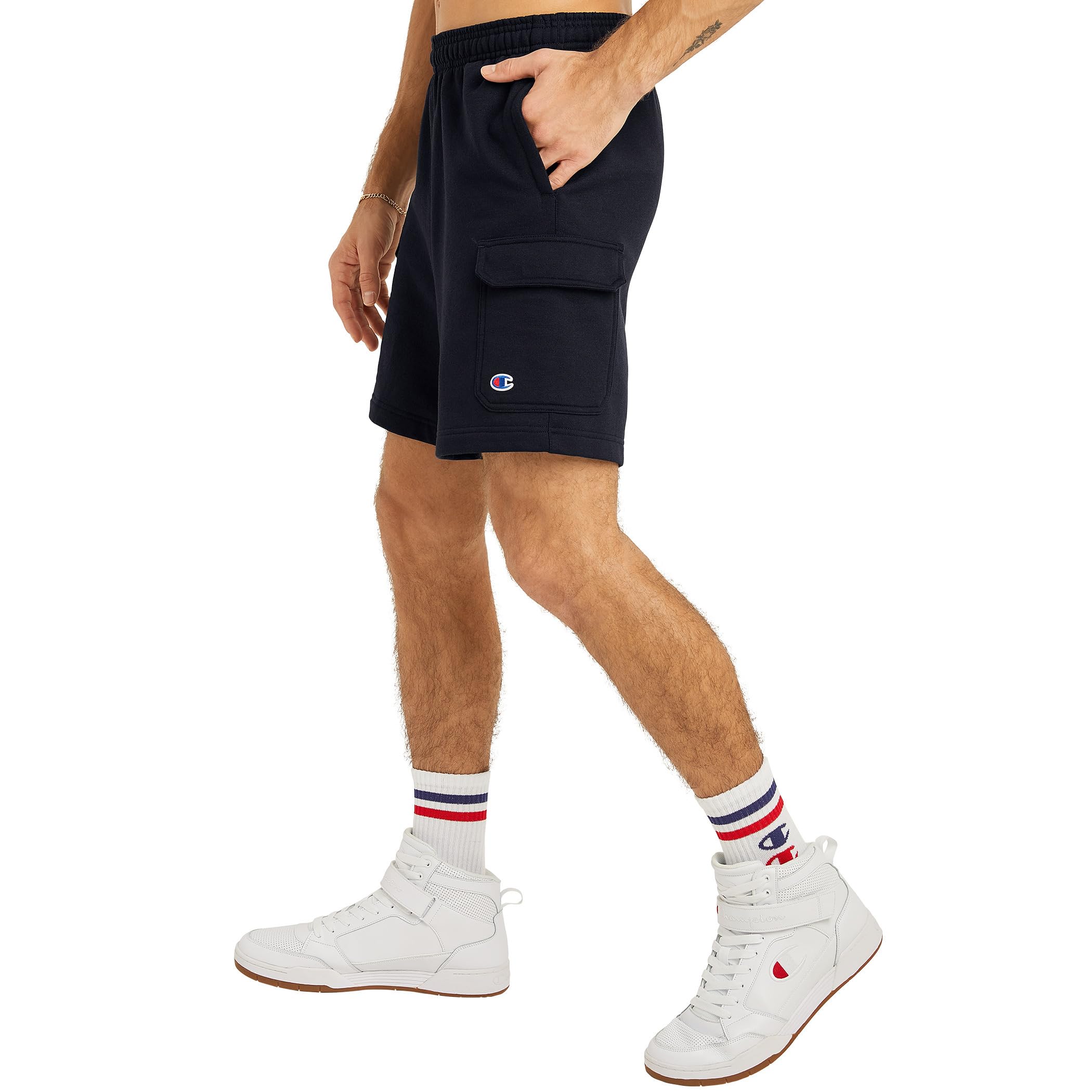 Champion Men's Cargo Shorts - PowerBlend Fabric, Comfortable & Durable Casual Shorts for Men (Regular & Big & Tall Sizes) - Perfect for Outdoor Activities, Gym, Travel & Everyday Wear