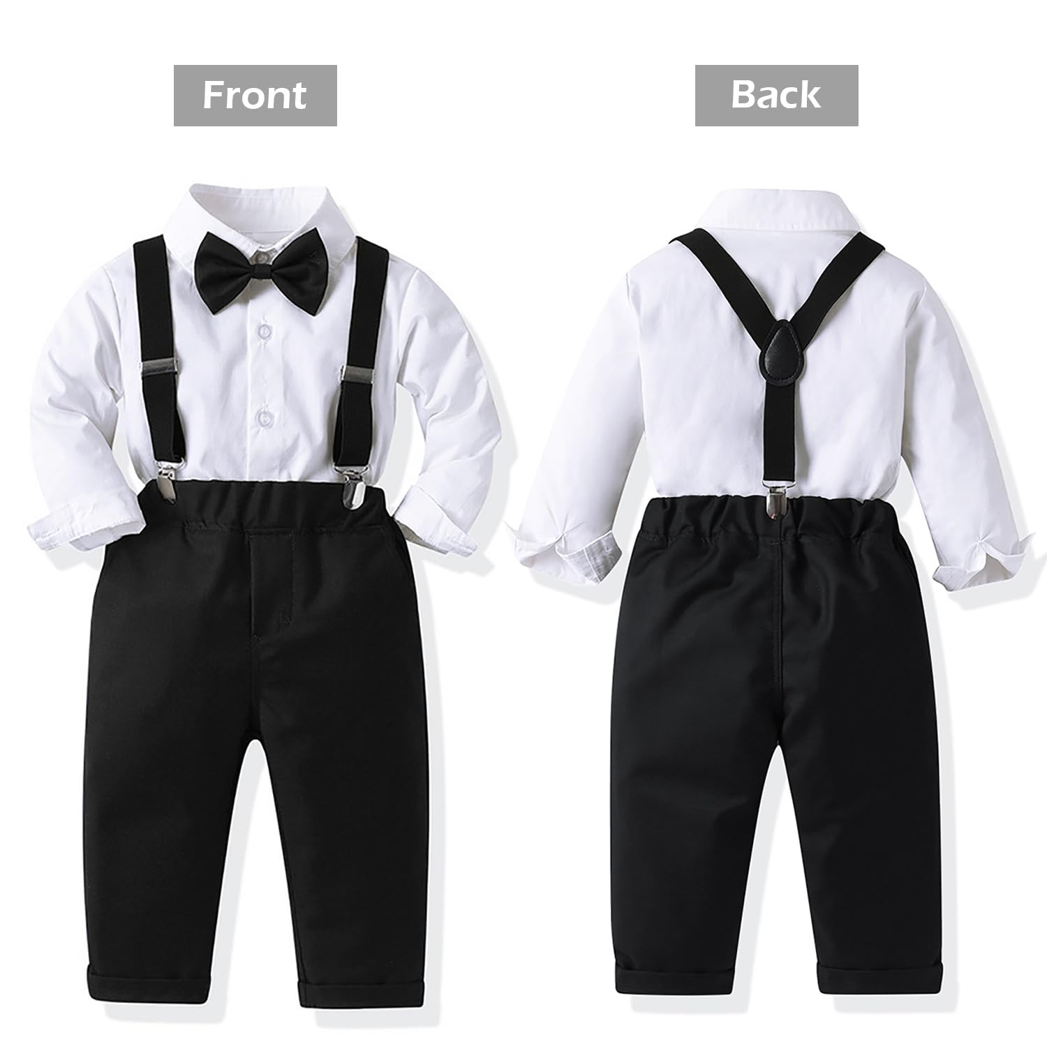 Baby Boy Tuxedo Outfit - Formal Infant Suit for Baptism, Christening & Special Occasions | Toddler Gentleman Dress Clothes for Weddings & Parties
