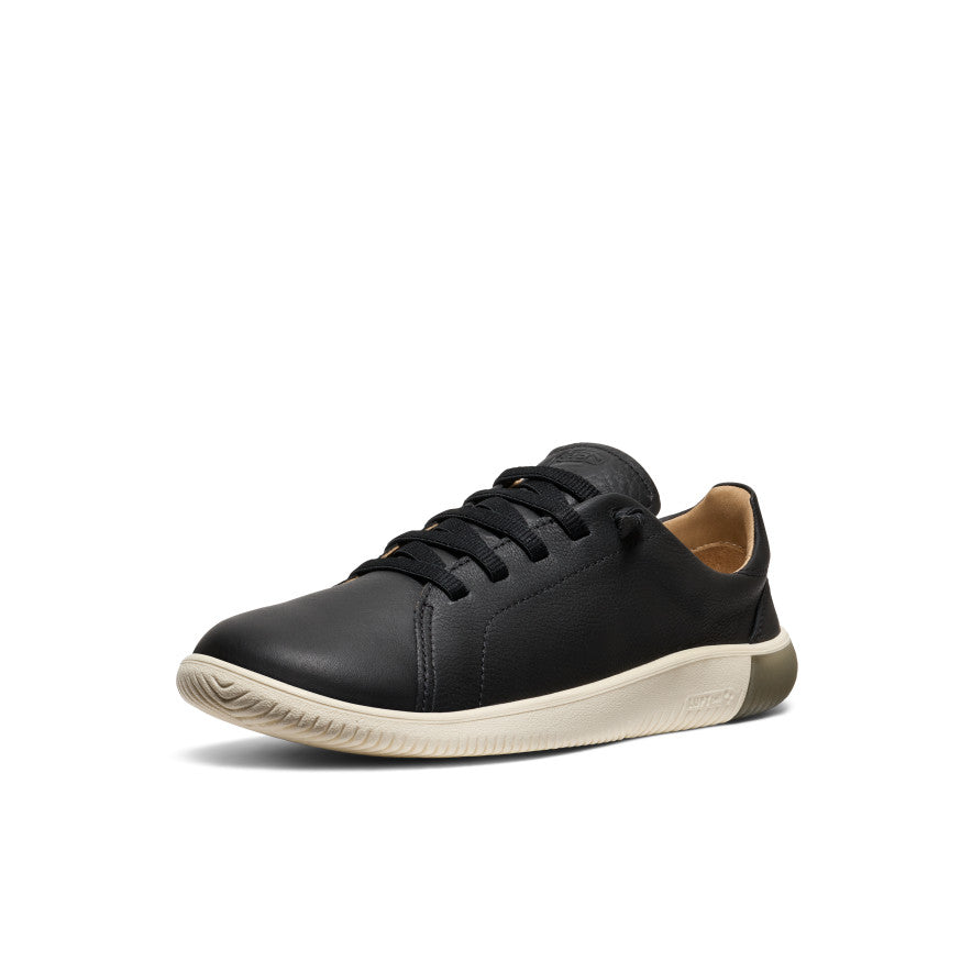 KNX Men's Leather Sneakers - Black & Star White | Comfortable & Stylish Casual Shoes for Walking, Travel & Everyday Wear