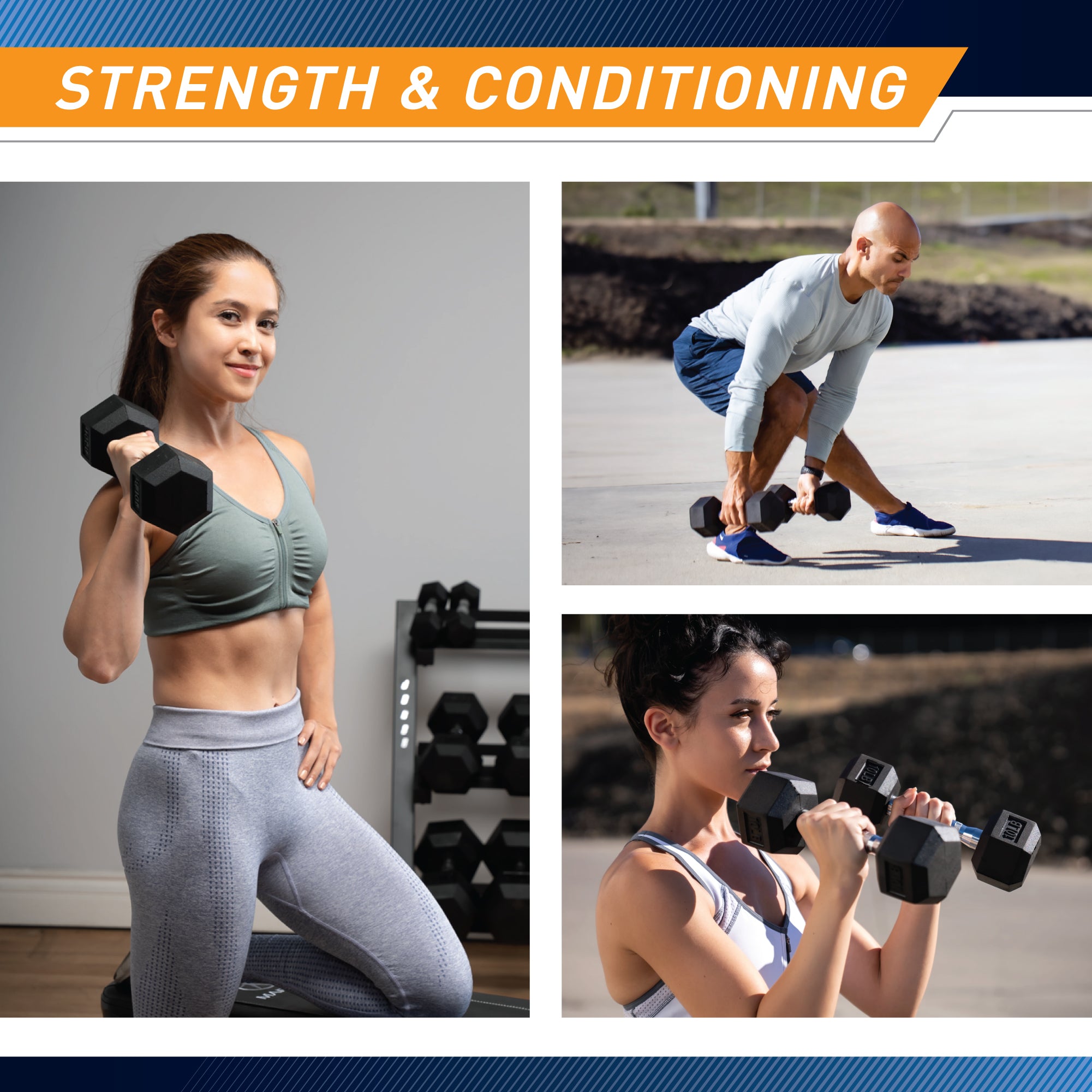 25lb Rubber Hex Dumbbell Set - Heavy Duty Gym Dumbbell for Strength Training & Home Workouts | Perfect for CrossFit, Weightlifting & Fitness Training