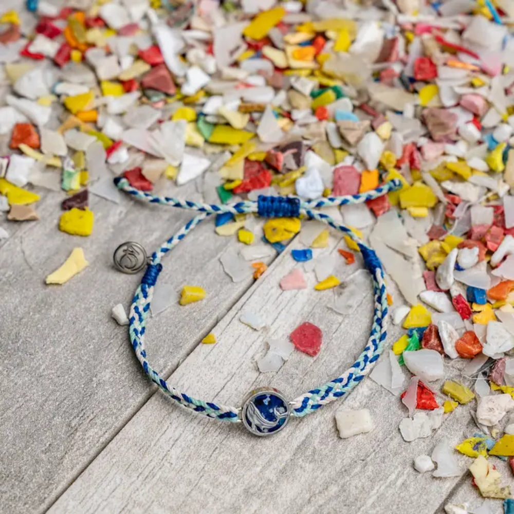 4Ocean Microplastics Bracelet - Eco-Friendly Recycled Ocean Plastic Bracelet for Whale Conservation | Wearable Support for Marine Life Protection & Sustainable Fashion